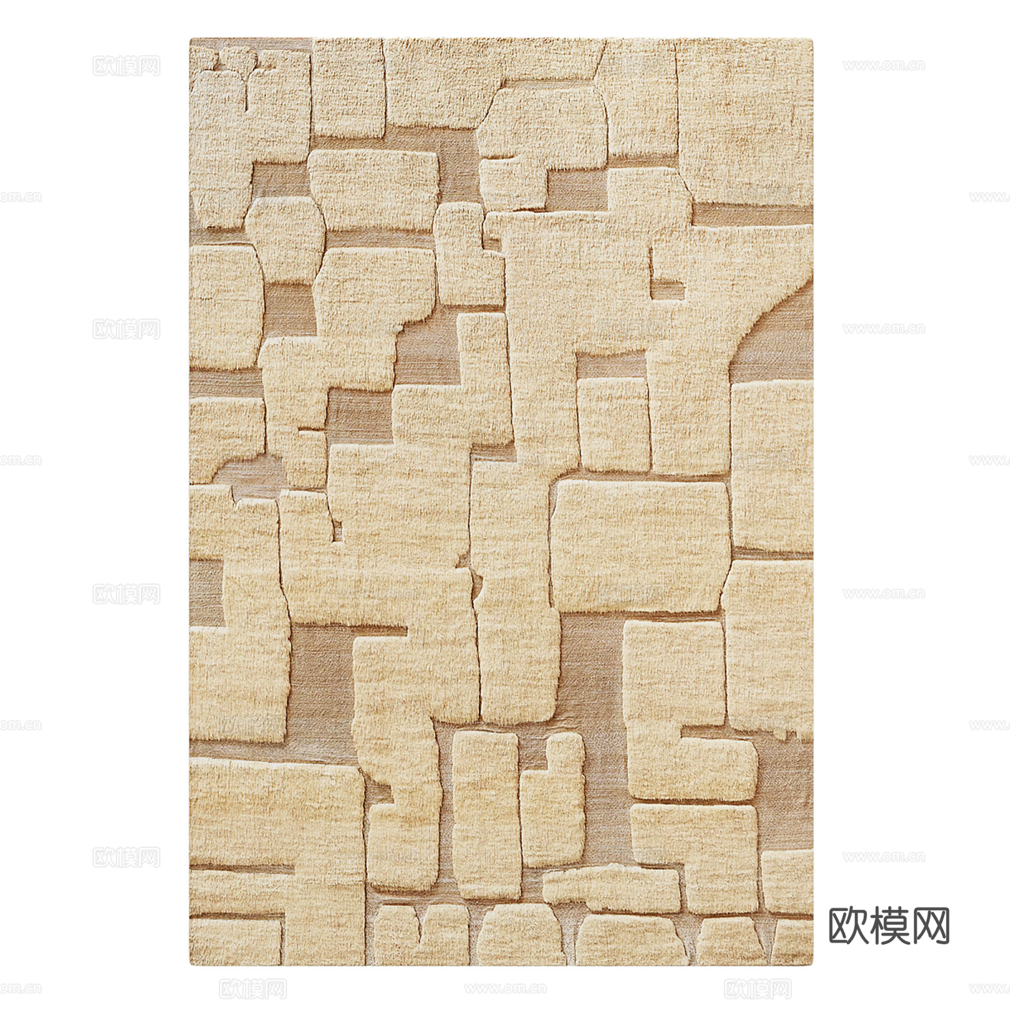 奶油风地毯su模型