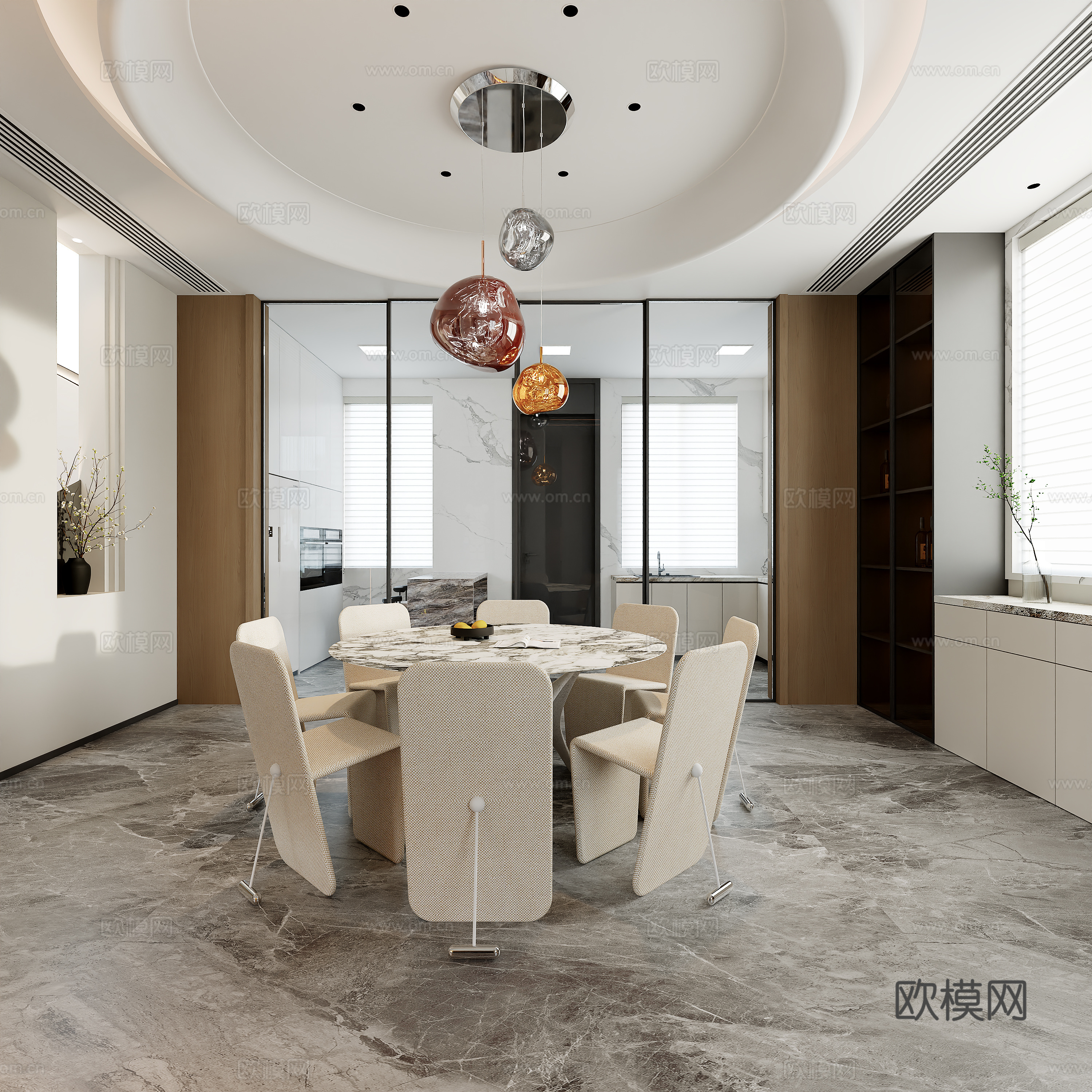 现代 别墅 意式轻奢3d模型