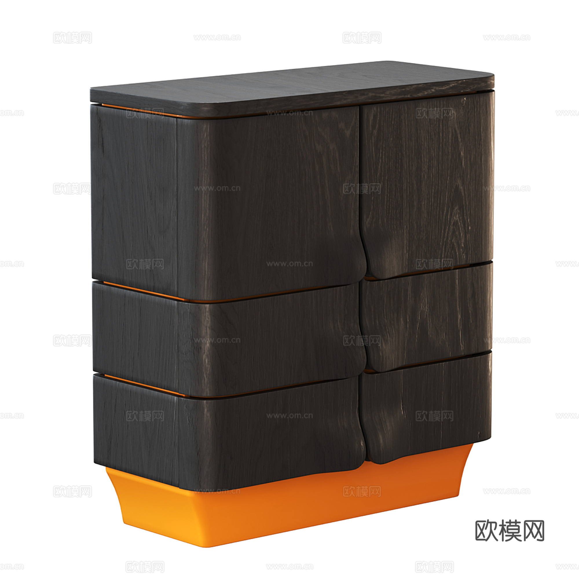 中古风床头柜su模型