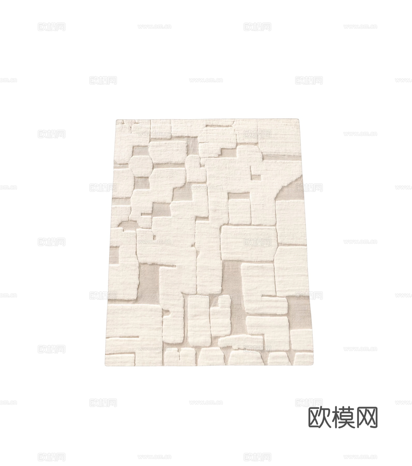 奶油风地毯su模型