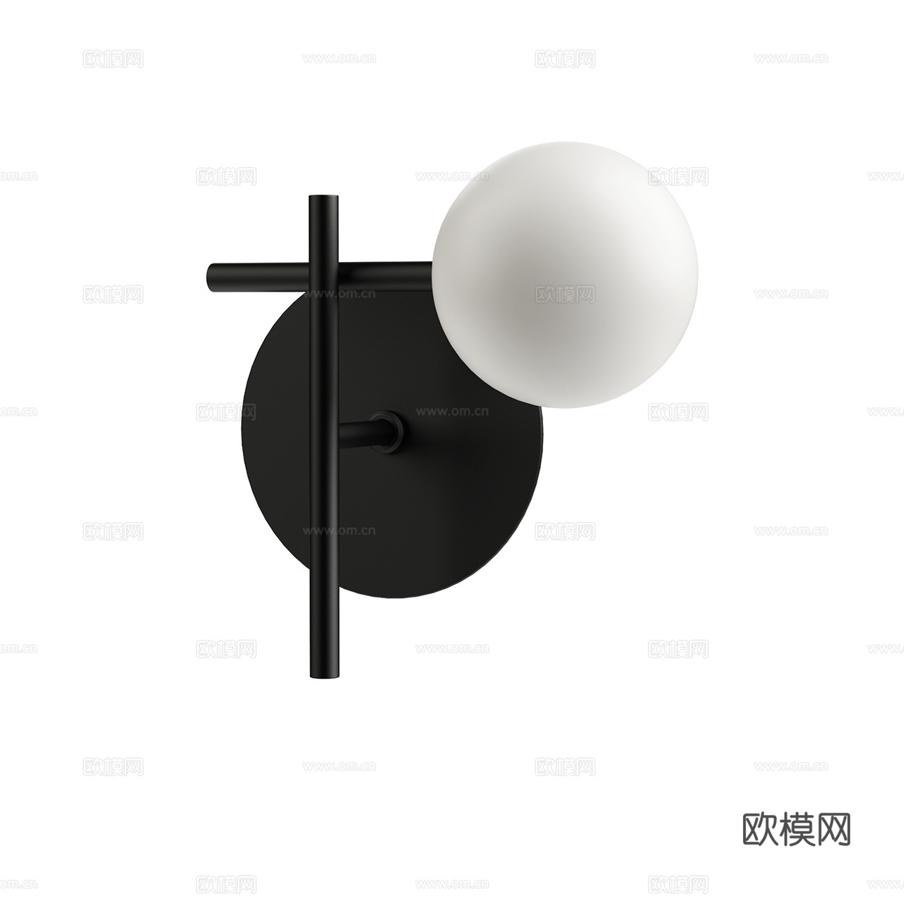 Mantra 现代壁灯 极简壁灯 玻璃壁灯 球形壁灯3d模型