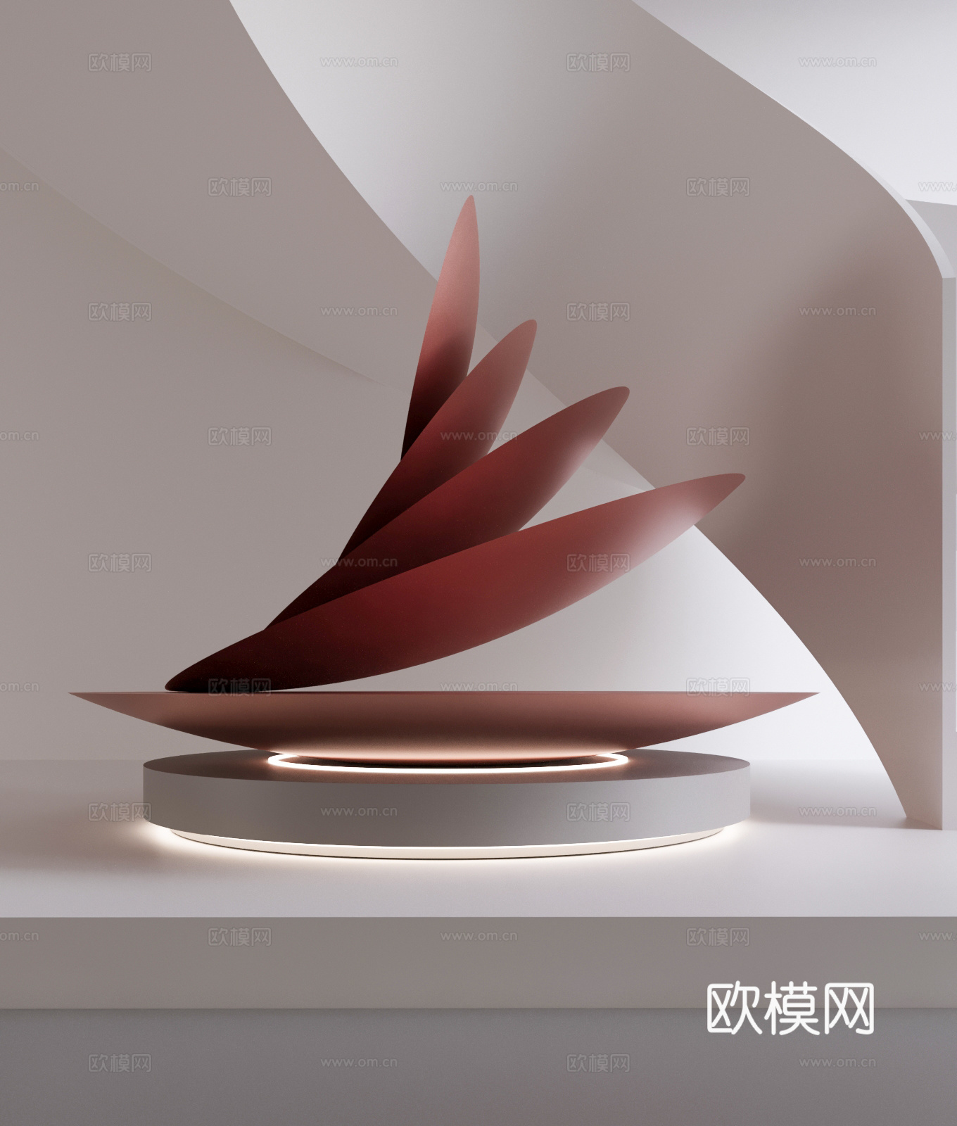 雕塑艺术装置3d模型