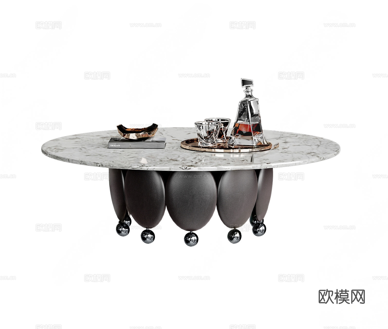 轻奢茶几su模型