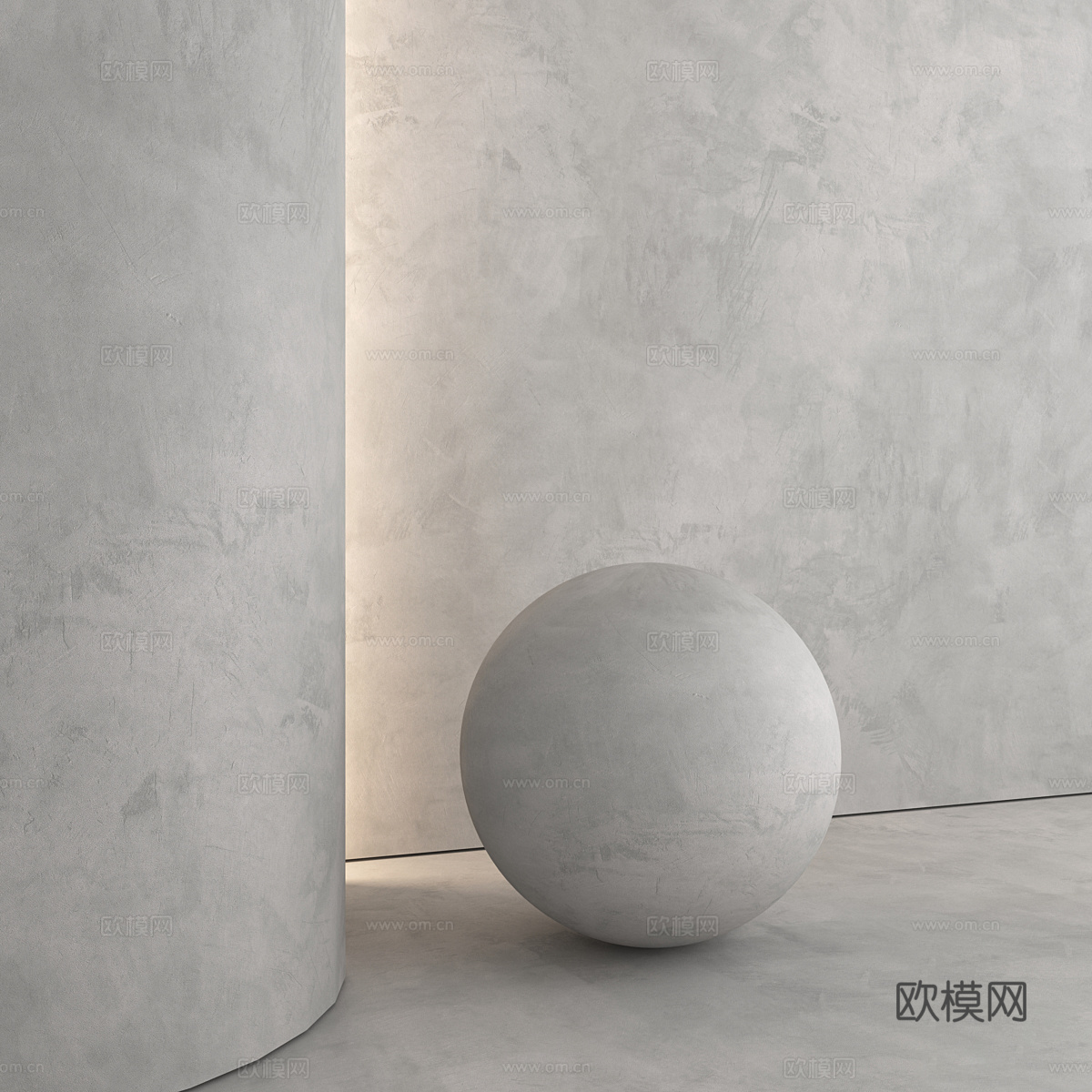 现代侘寂涂料 艺术漆 微水泥3d模型