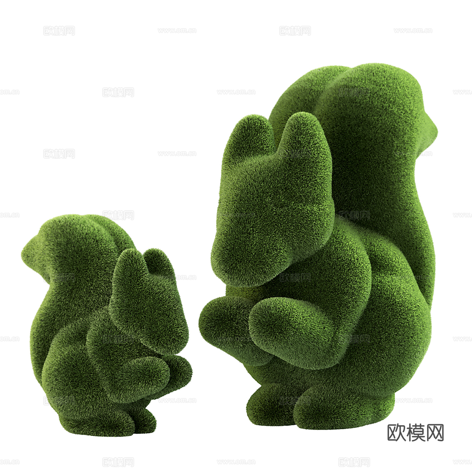户外造型绿植su模型