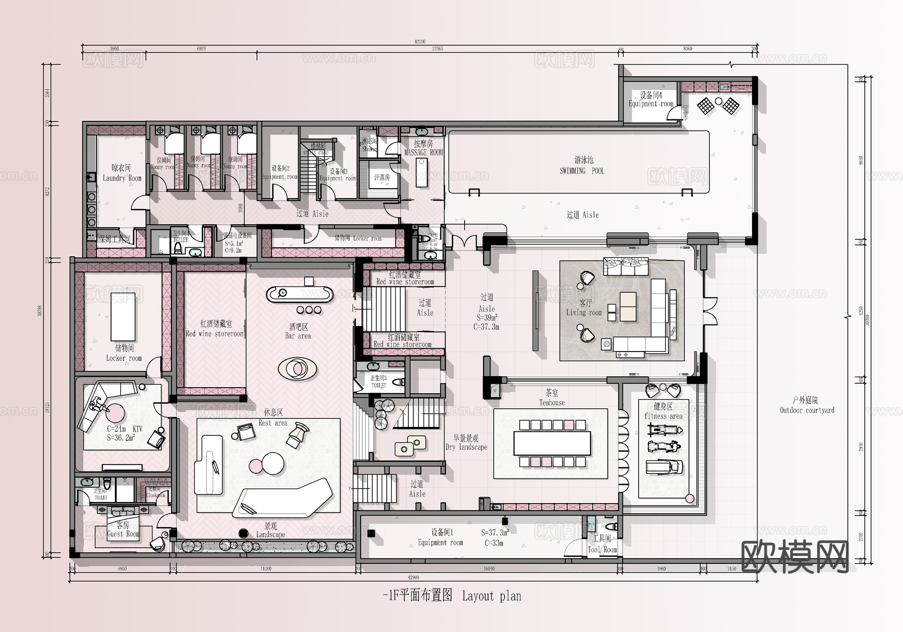 四层别墅 CAD施工图 家装私宅样板房 洋房豪宅 家装水电插cad施工图