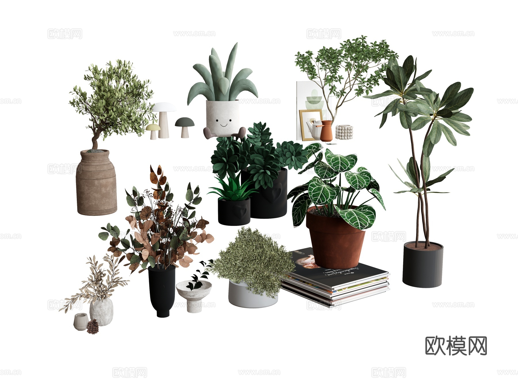 植物盆栽绿植su模型
