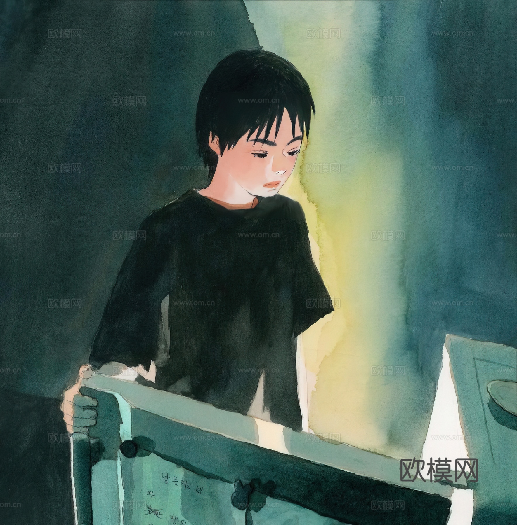 艺术挂画 挂画 装饰画 艺术画水彩插画下载