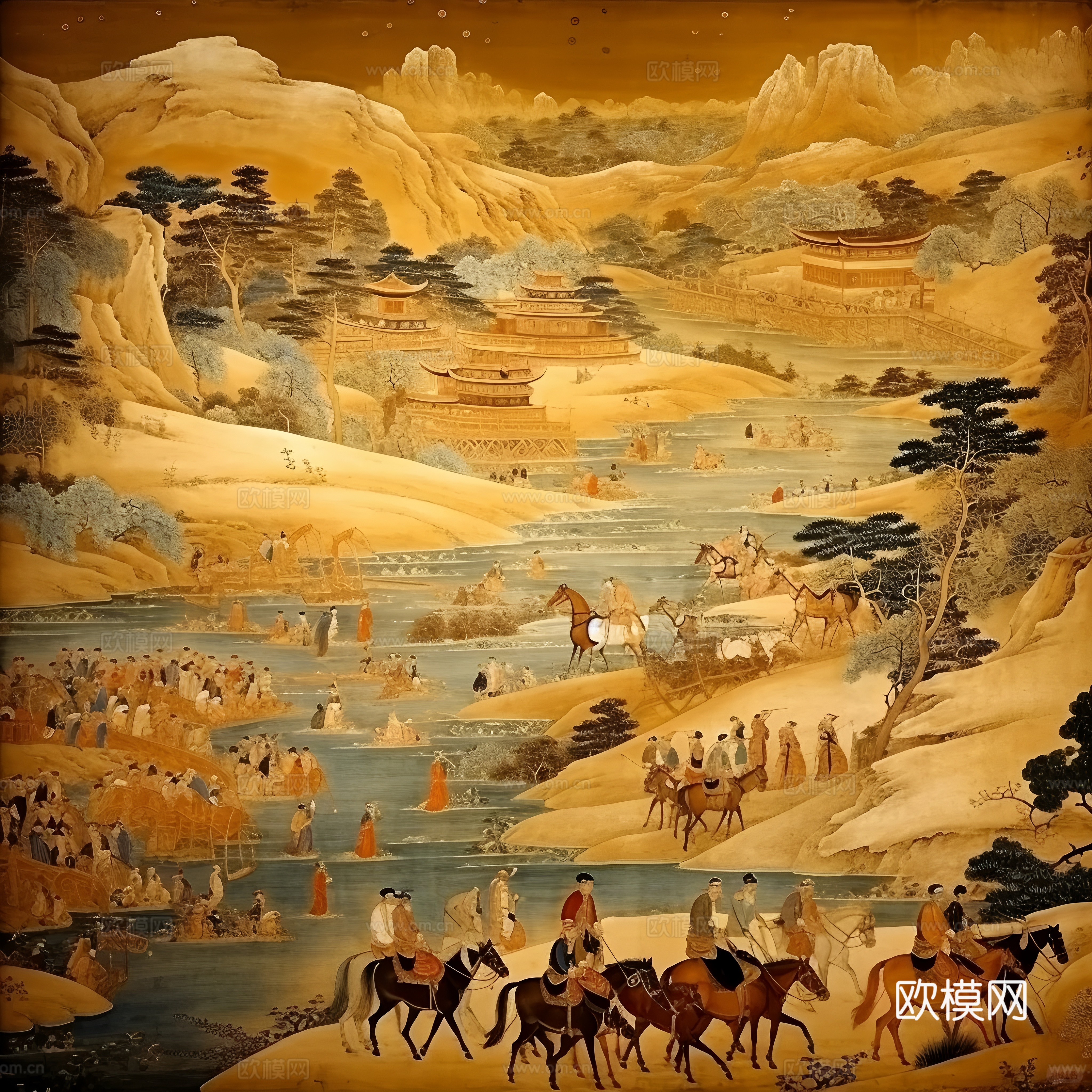 丝绸之路挂画