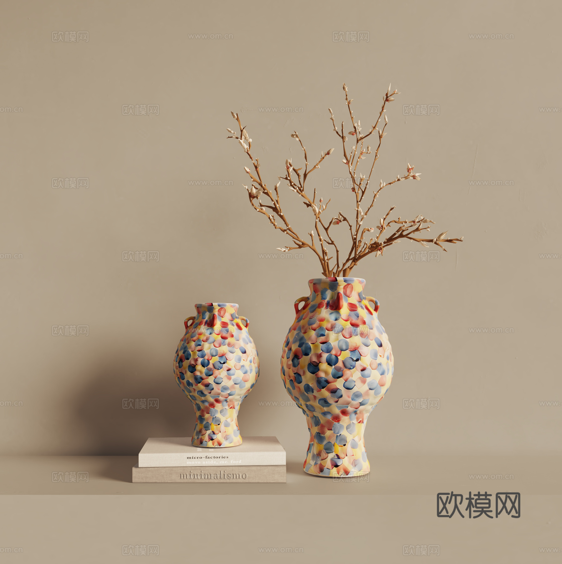 花瓶 花艺 饰品 摆件 植物摆件3d模型