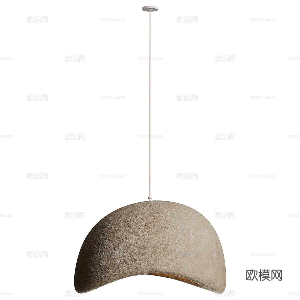 新中式侘寂陶制装饰吊灯3d模型