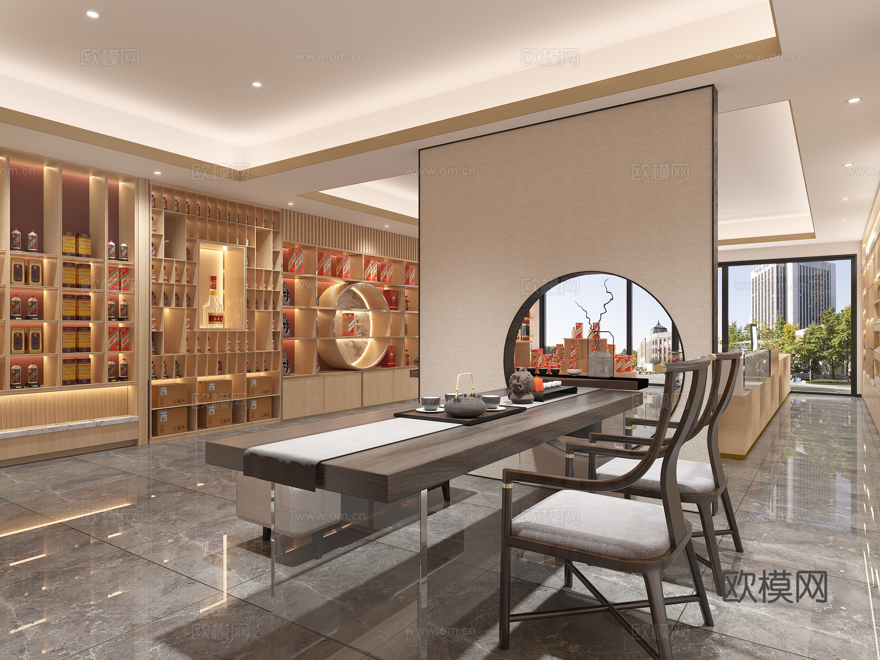 现代烟酒店3d模型