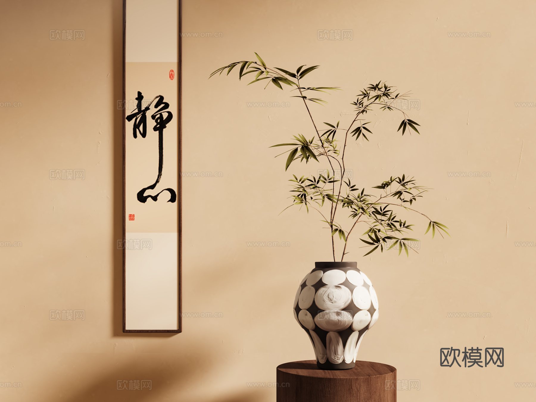 花瓶摆件 花艺 饰品3d模型