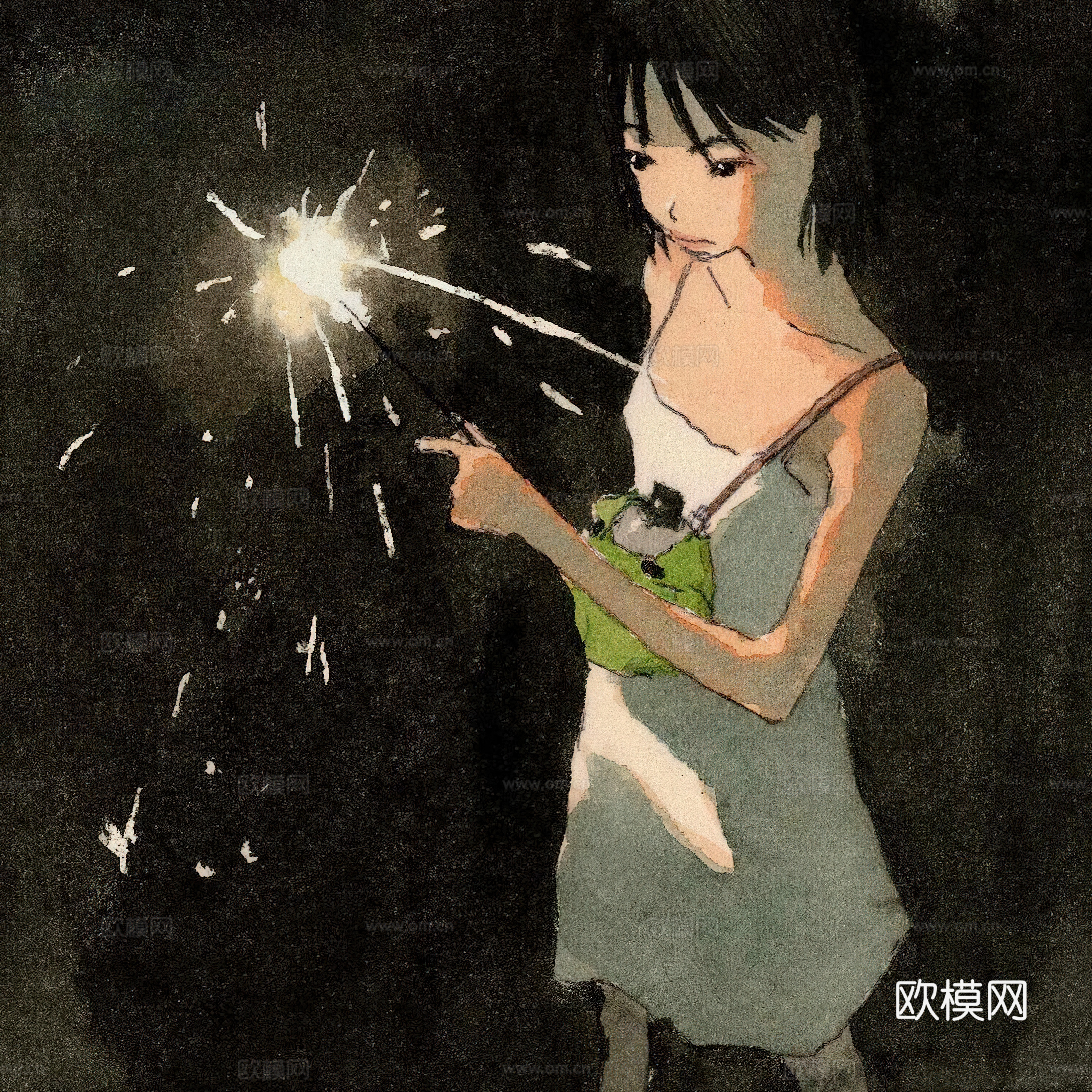 艺术挂画 挂画 装饰画 艺术画水彩插画