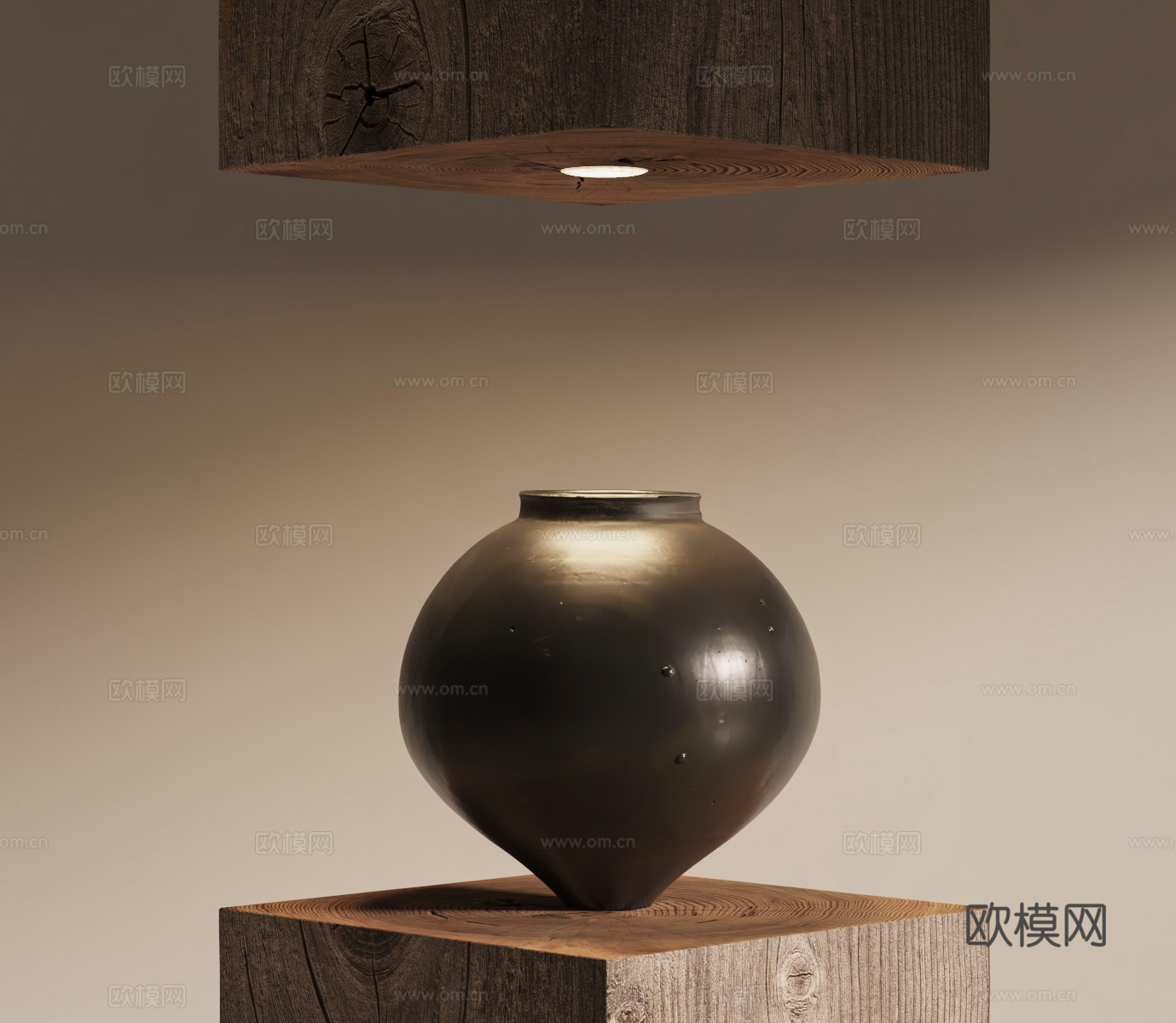 侘寂陶罐摆件 陶罐花瓶摆件 罐子 酒坛 茶叶罐su模型