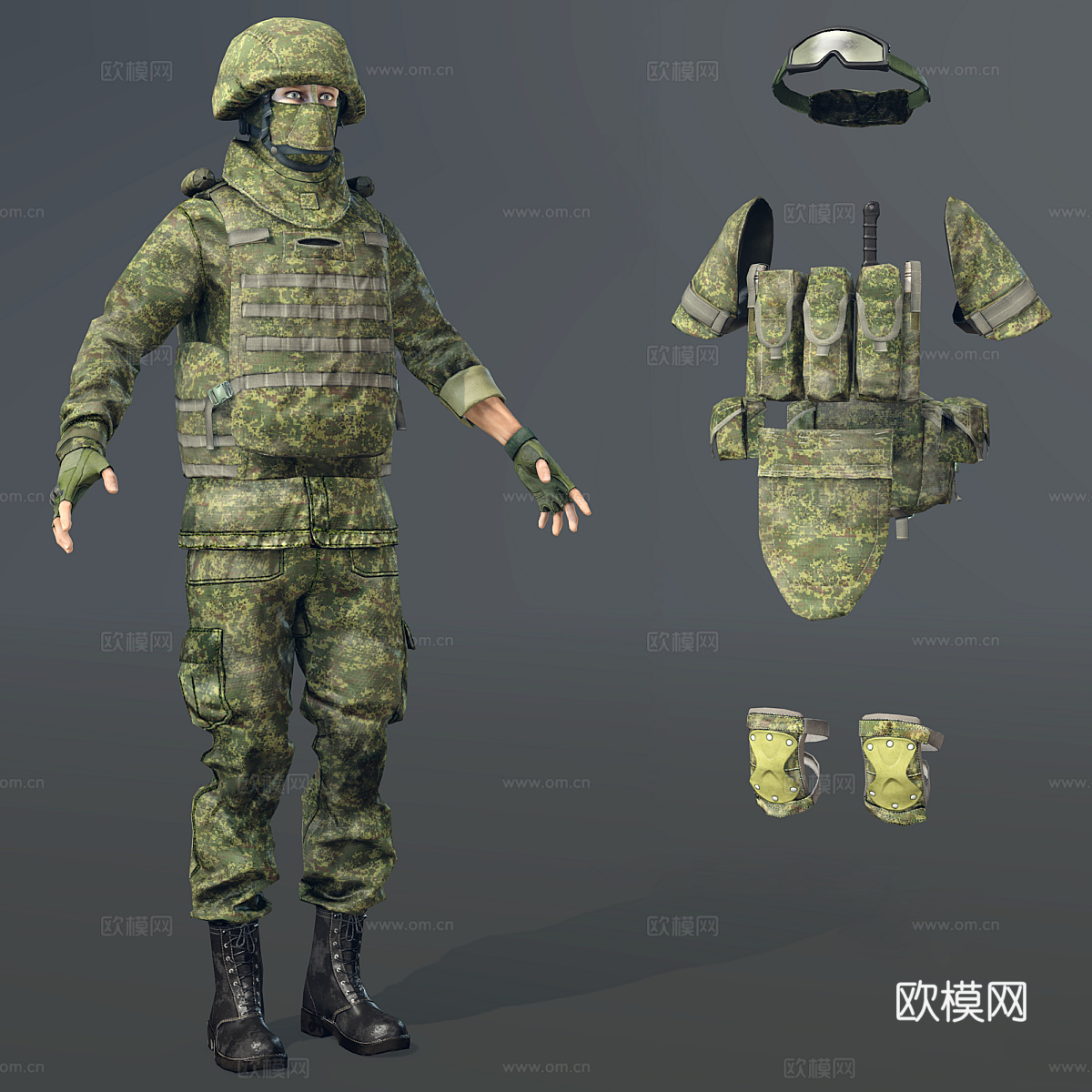 士兵 战士 特种兵3d模型