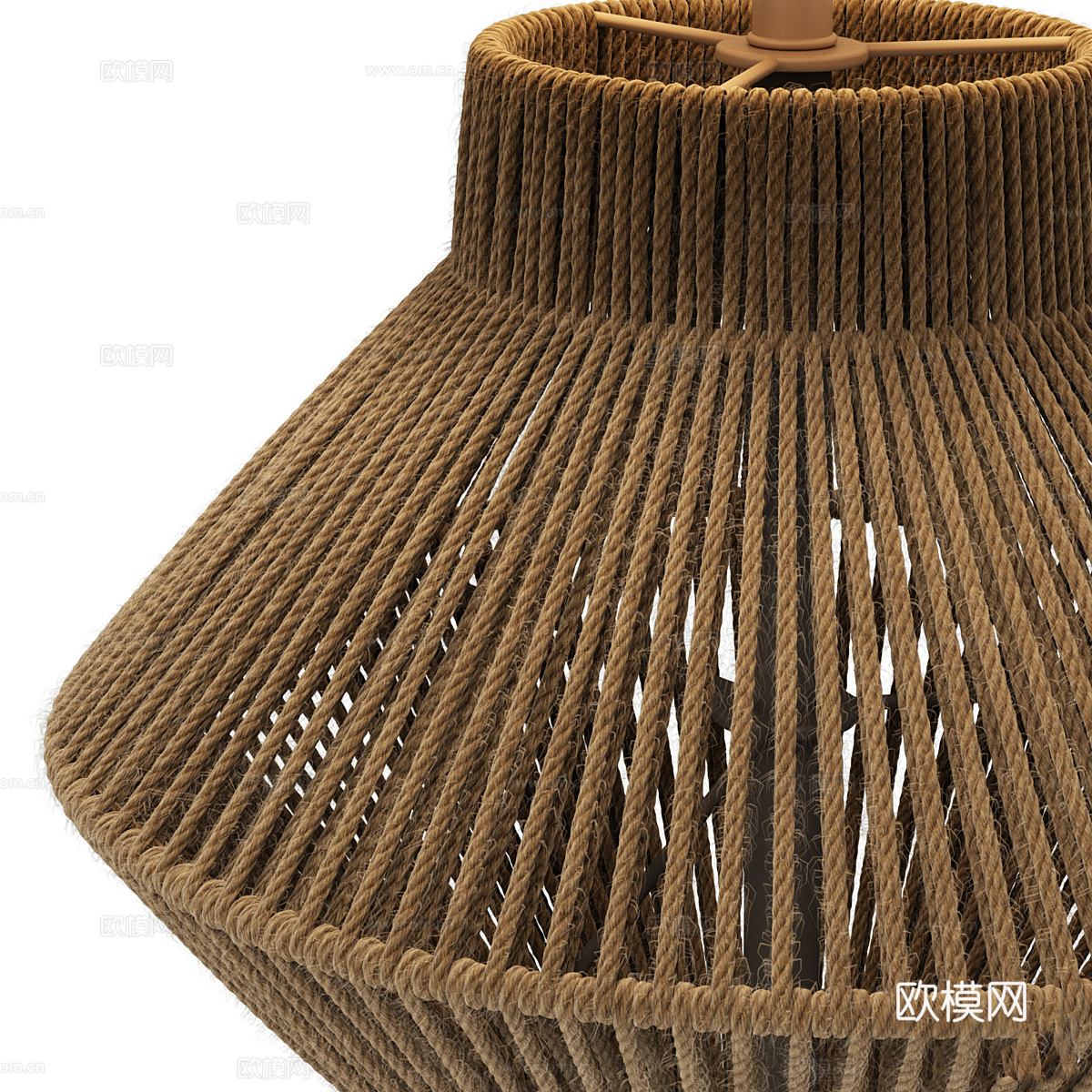 新中式侘寂藤编装饰台灯3d模型