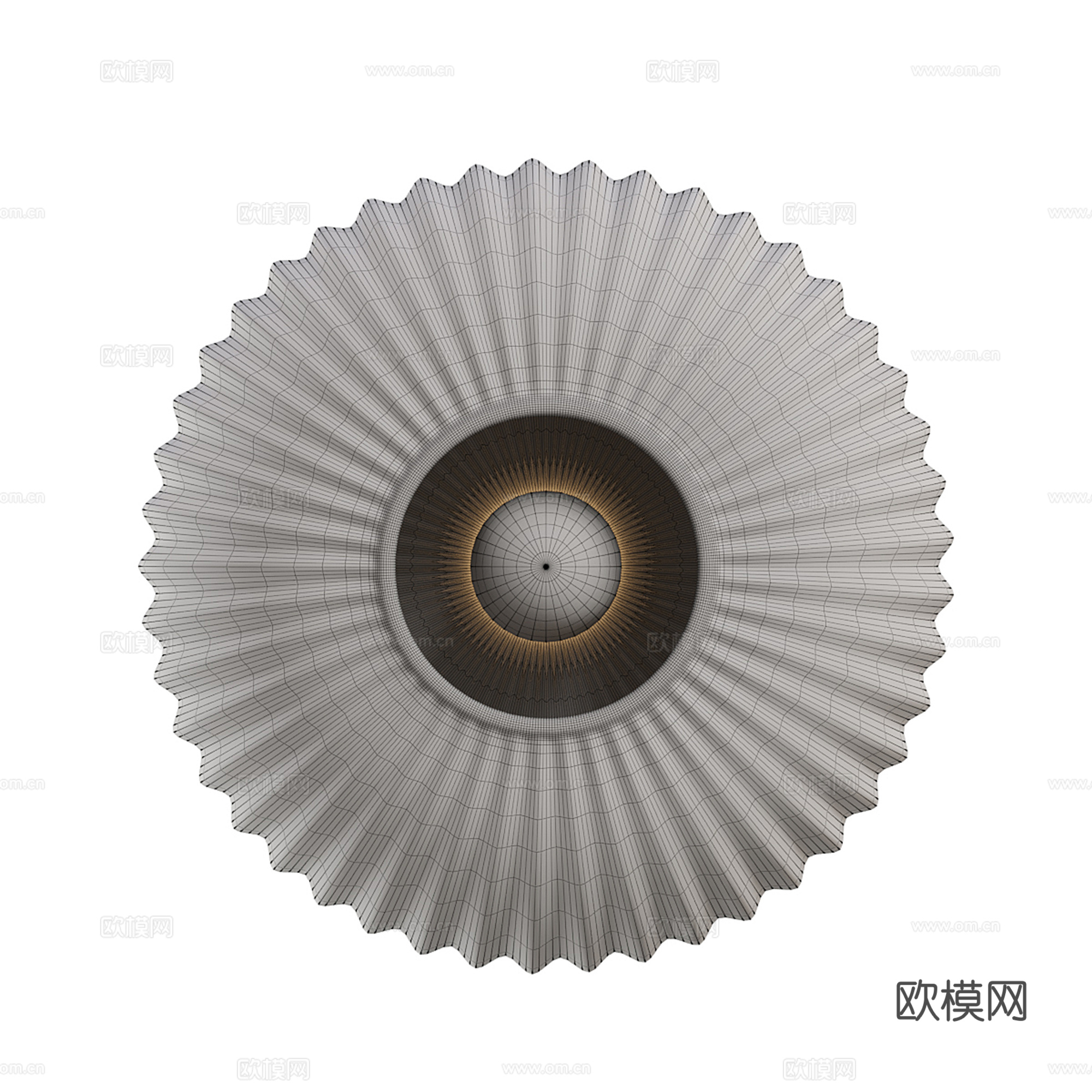 现代圆形玻璃壁灯3d模型