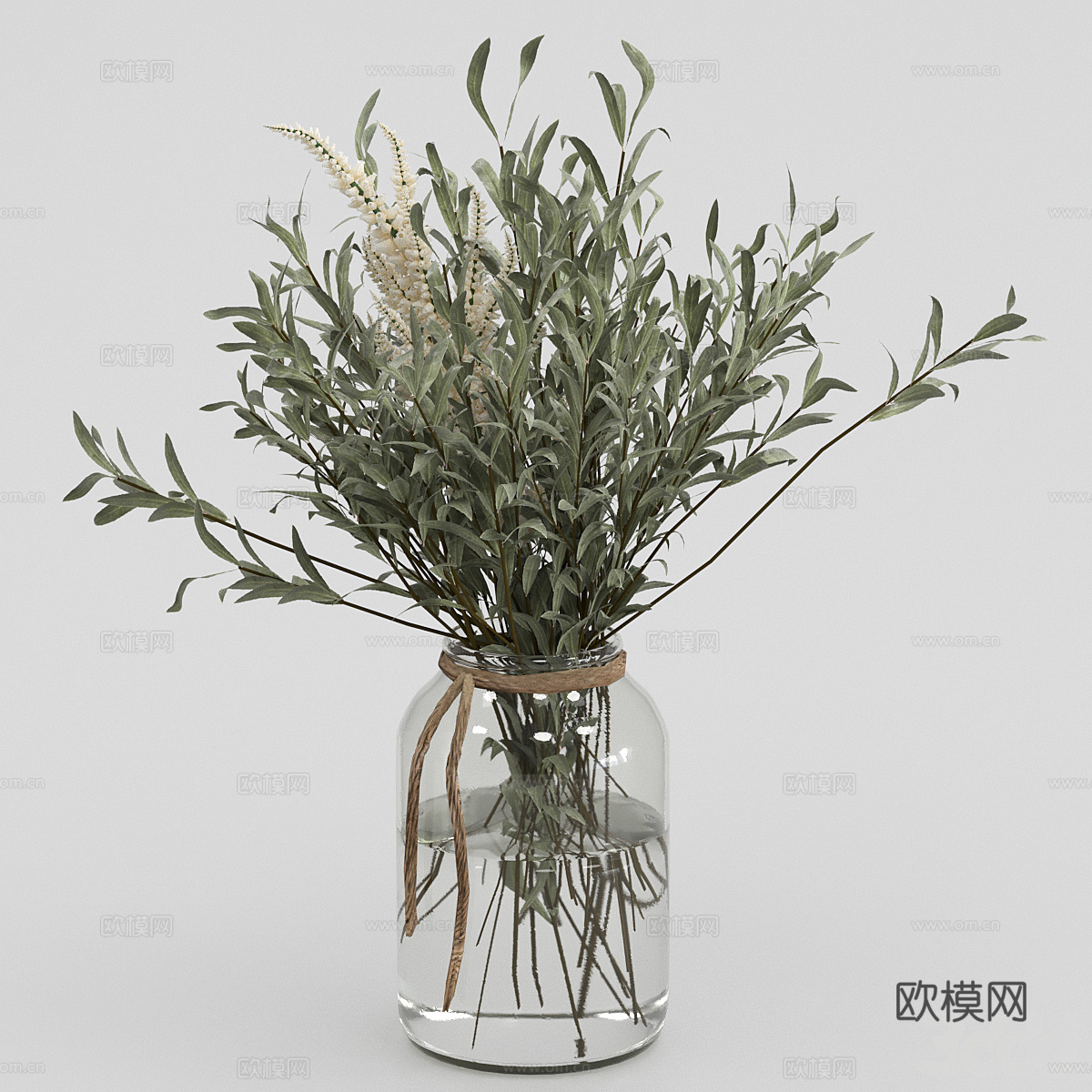 现代意式花瓶花艺3d模型