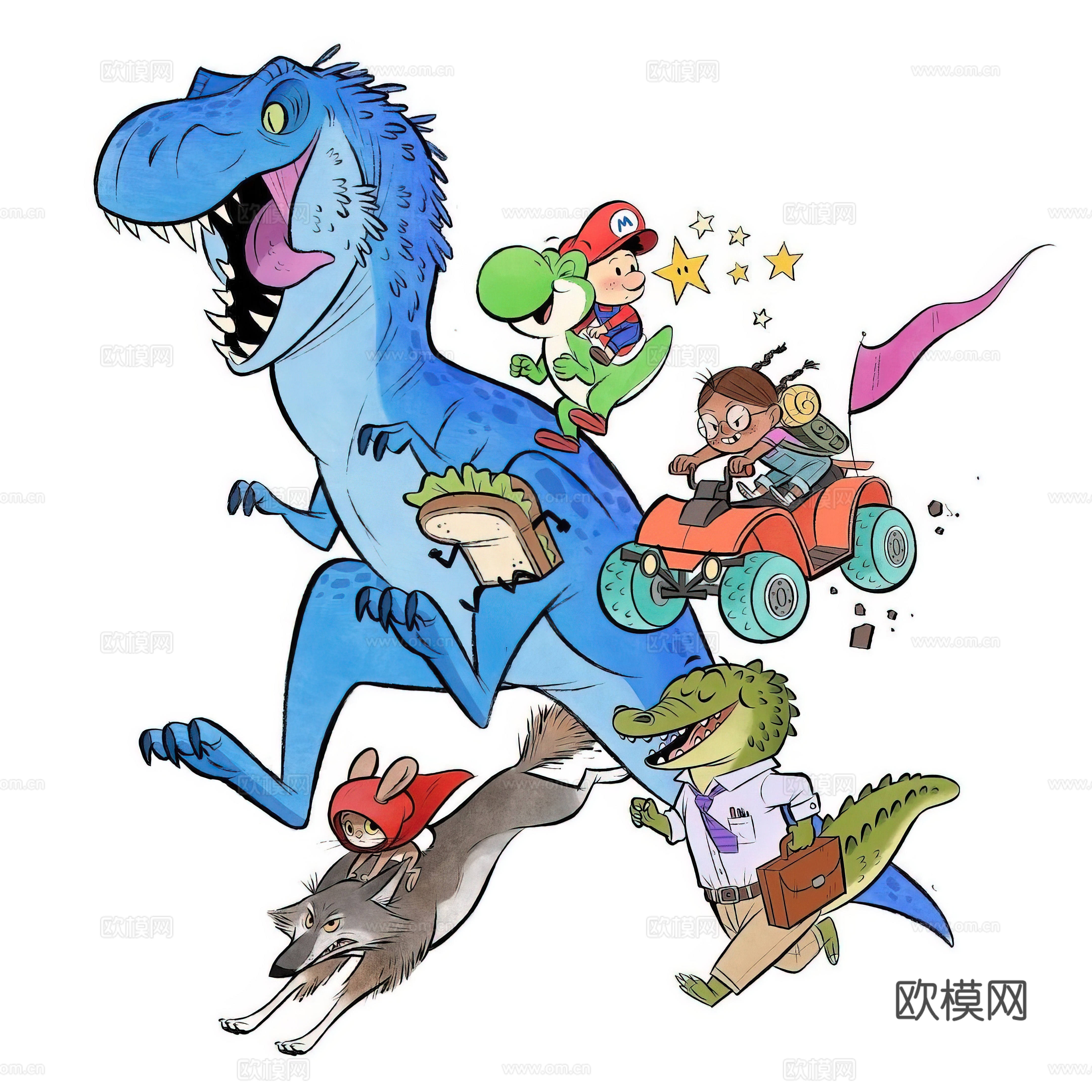 艺术挂画 挂画 装饰画 艺术画 拟人动物下载