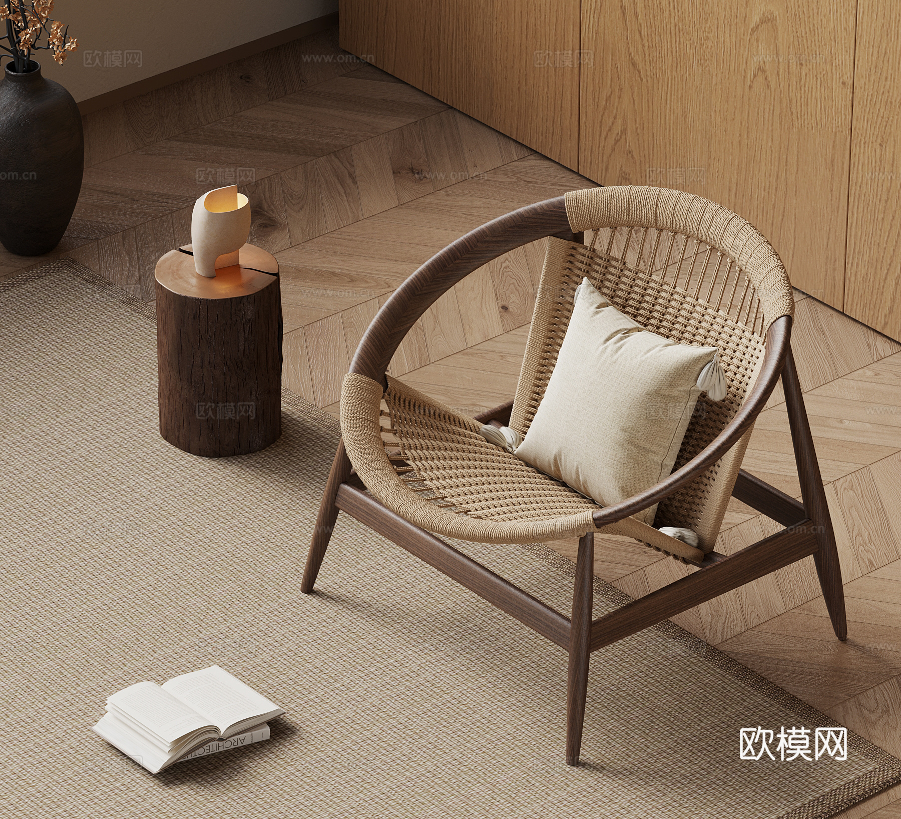 休闲椅 中古风休闲椅su模型