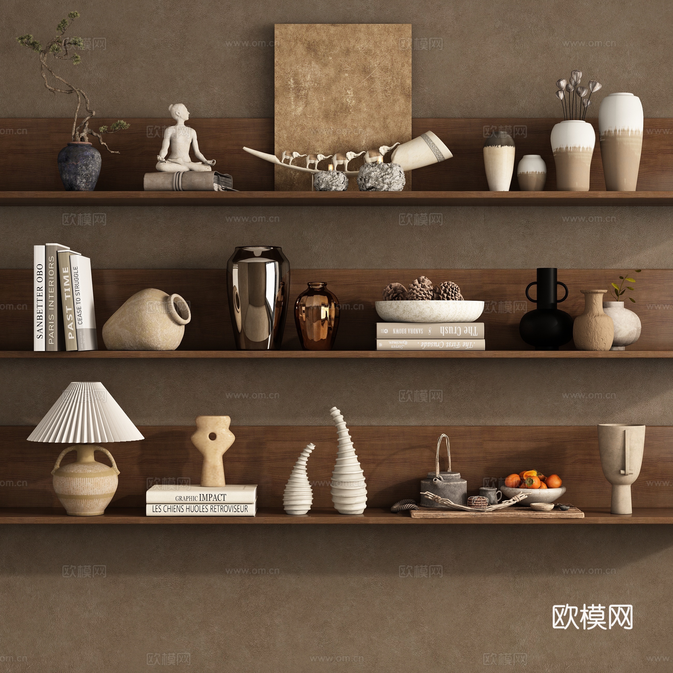 中古风饰品摆件 陶罐su模型