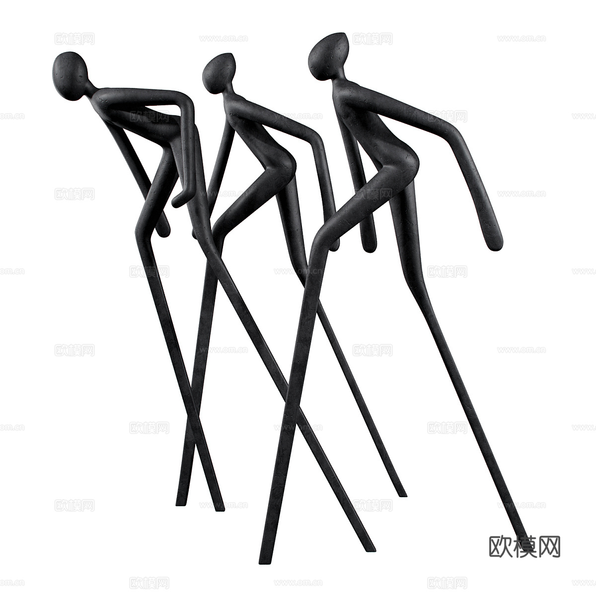 现代意式极简艺术雕塑摆件3d模型