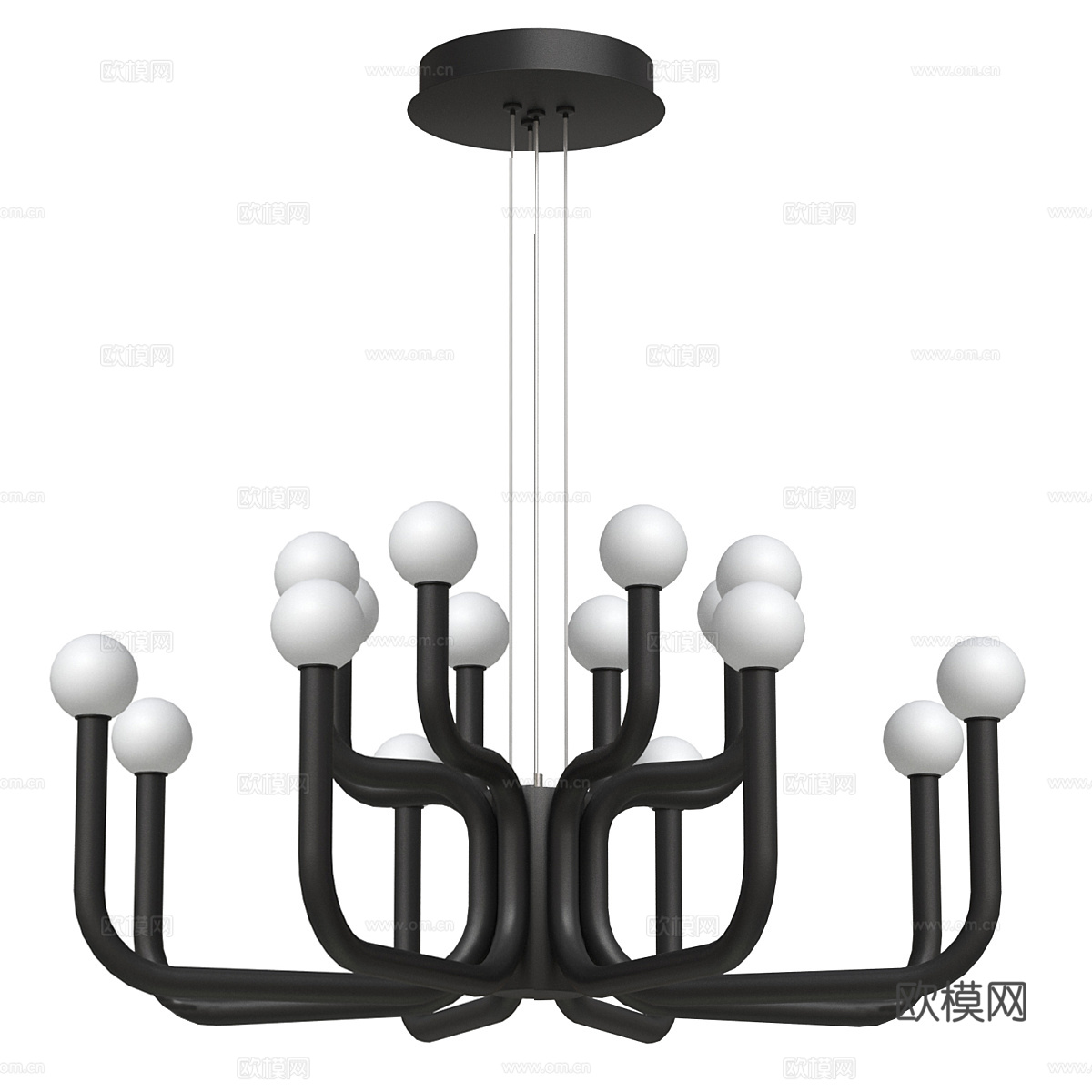 现代简约吊灯 吊灯 简约吊灯 餐厅吊灯 客厅吊灯3d模型
