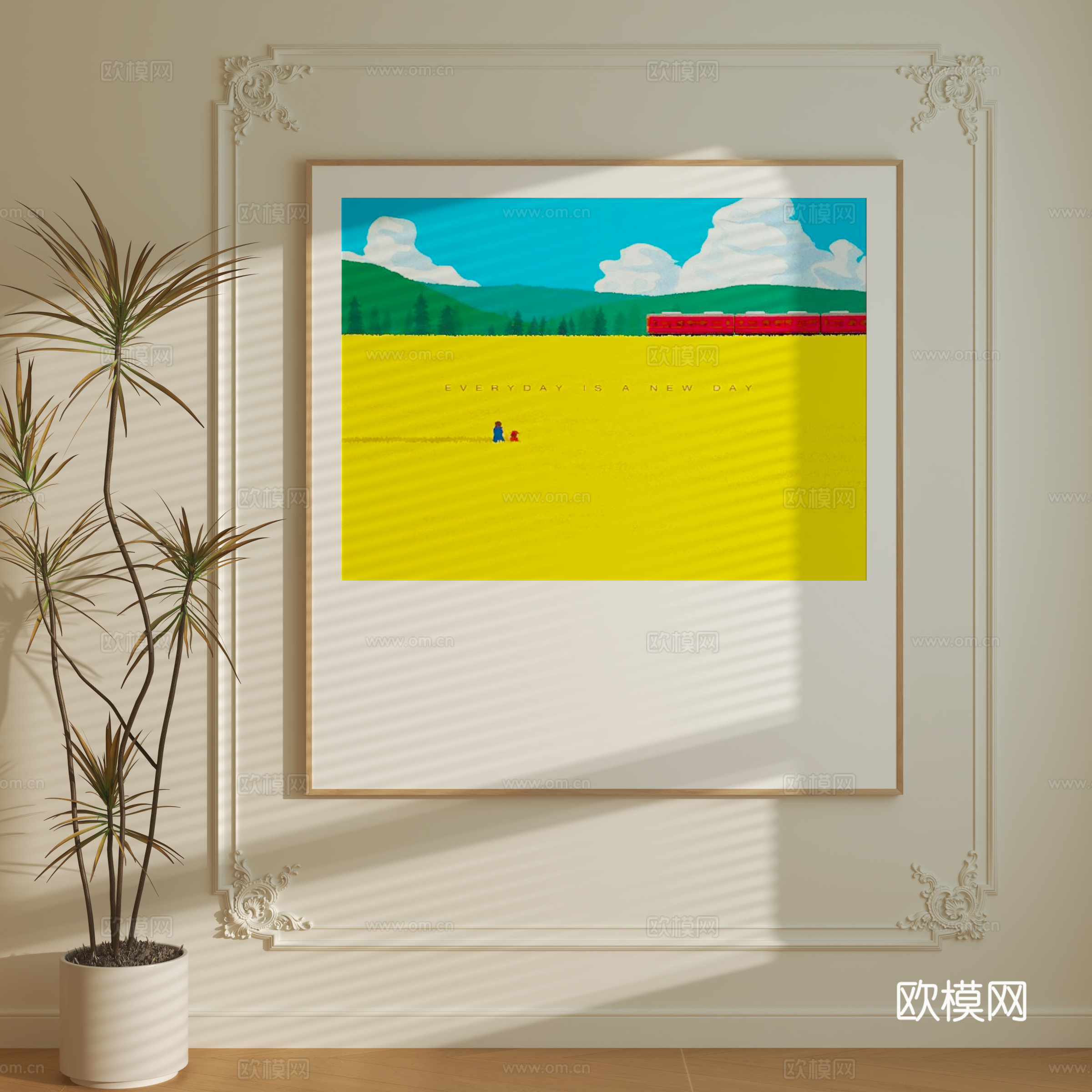 现代油画su模型