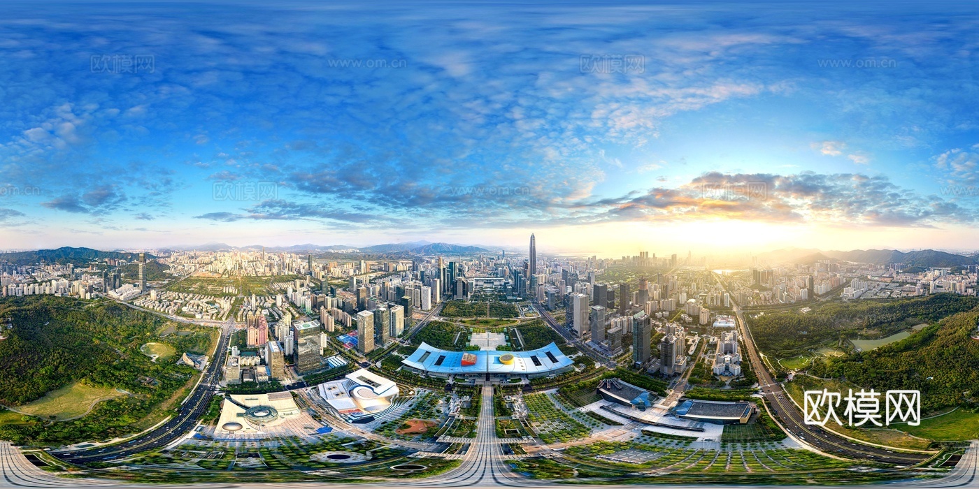 高清城市日景