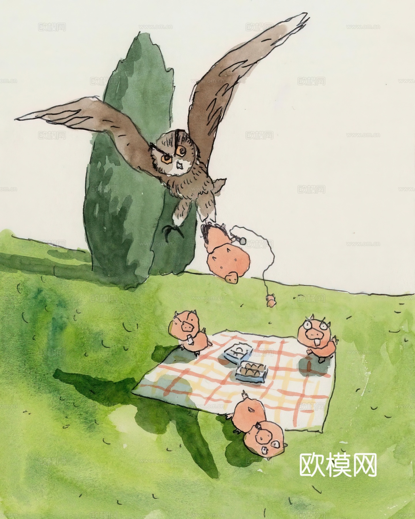 艺术挂画 挂画 装饰画 艺术画水彩插画下载