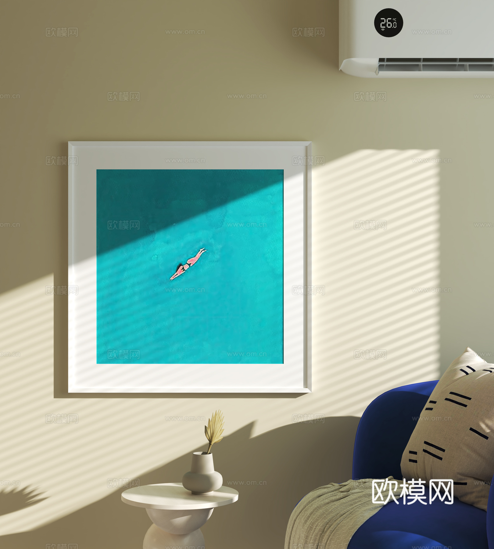 现代装饰挂画su模型