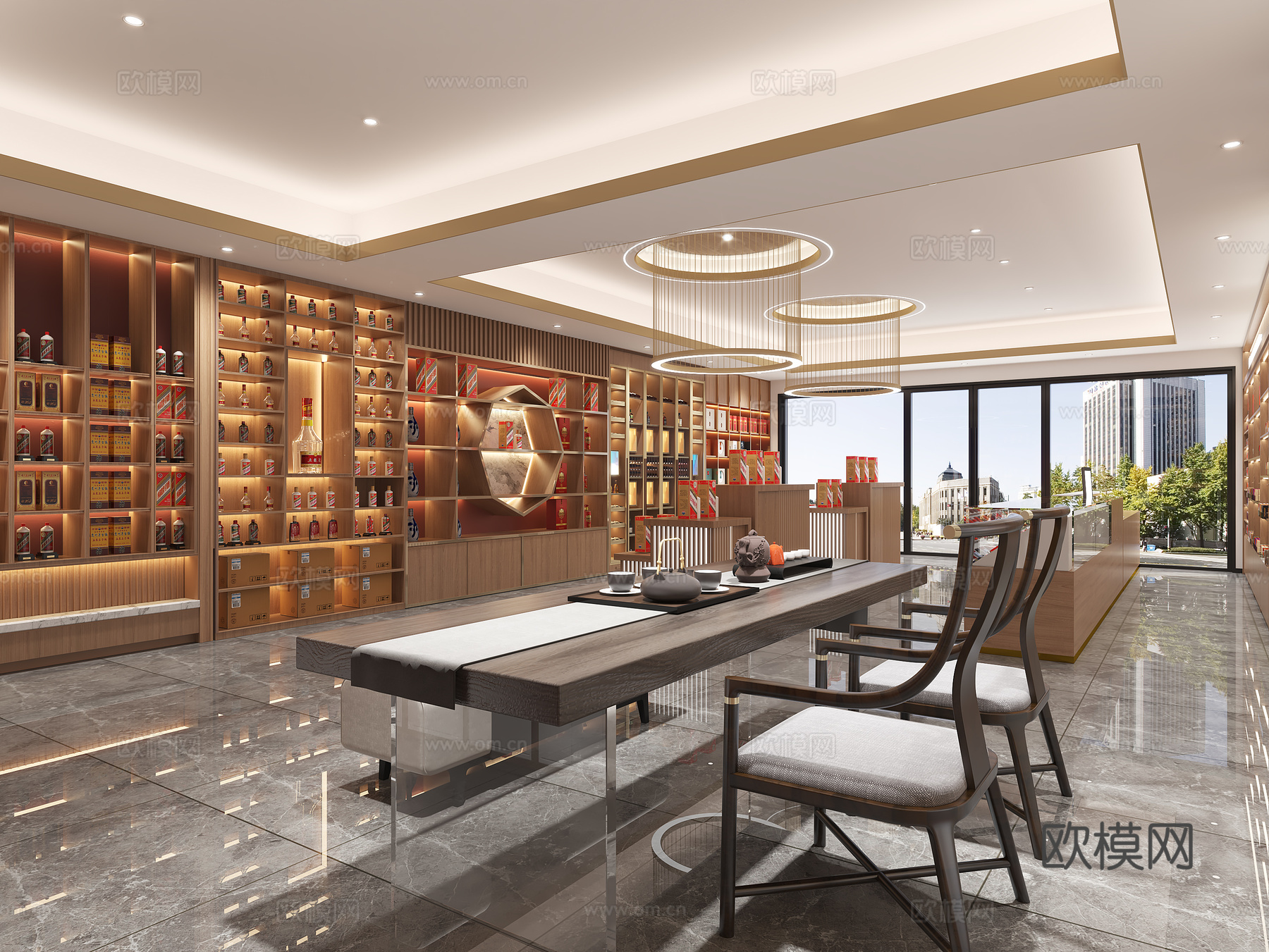 现代烟酒店3d模型
