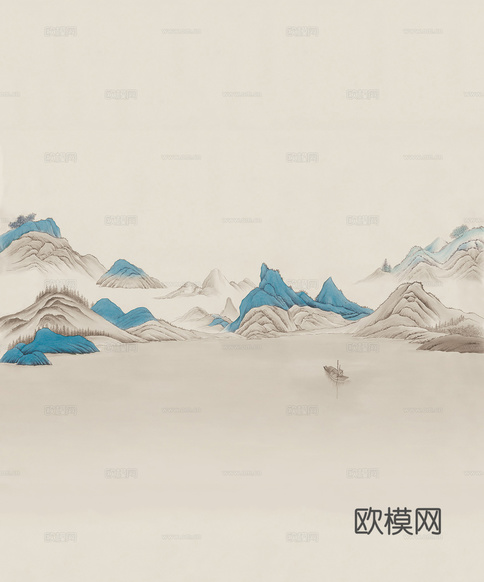 中式掛畫下載(渲染圖4)