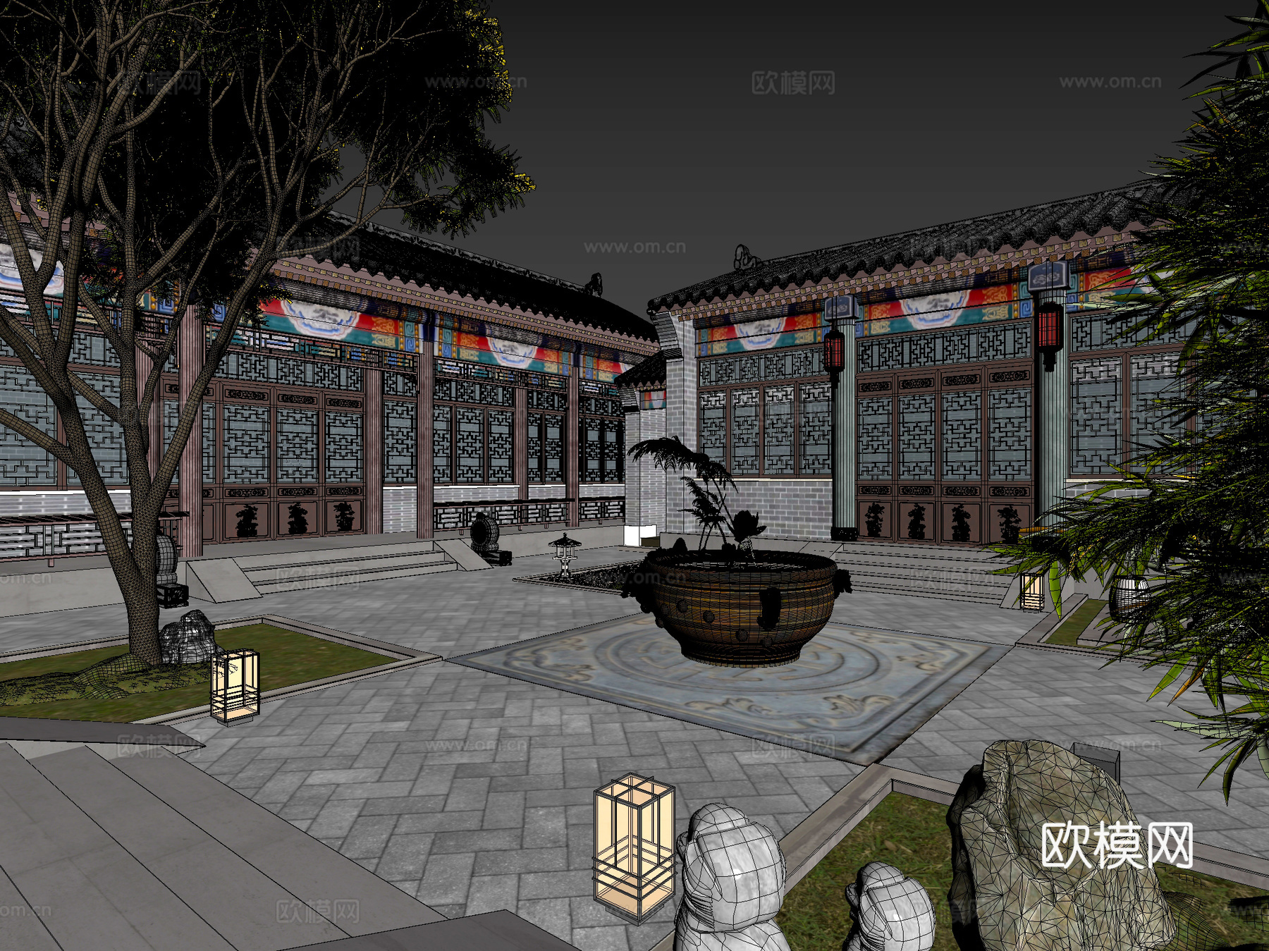古建 民宿 中式建筑 四合院 东方美学3d模型