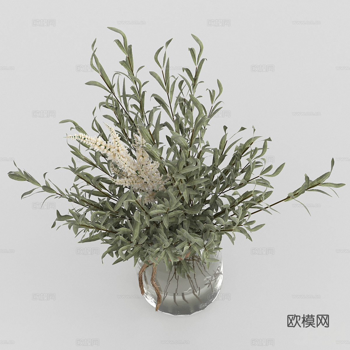 现代意式花瓶花艺3d模型