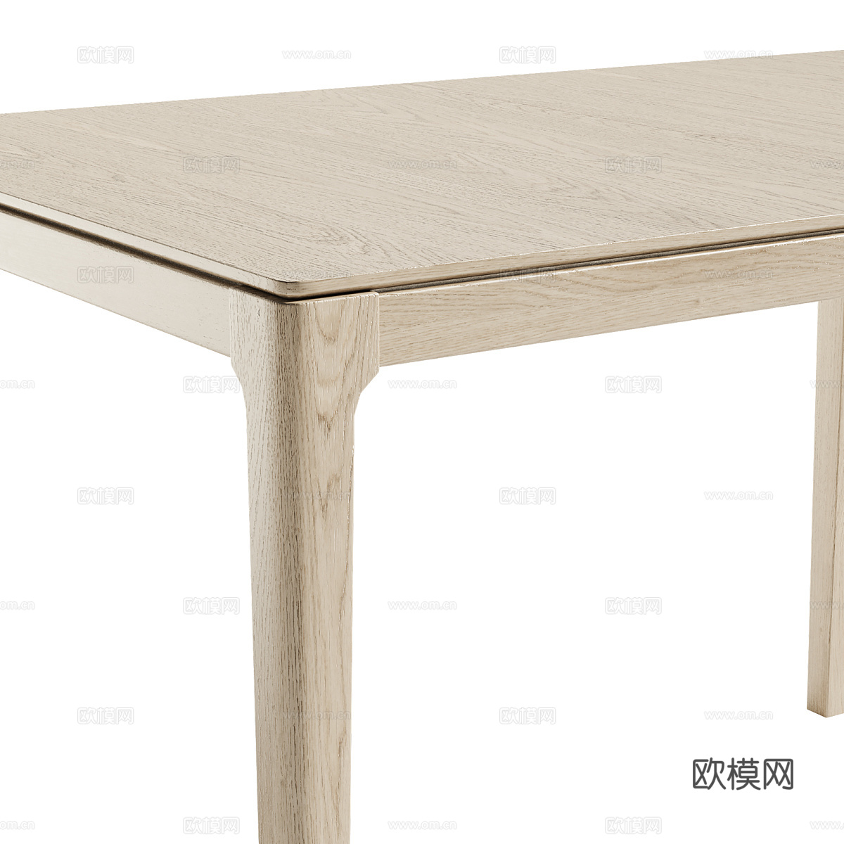现代意式实木餐桌3d模型