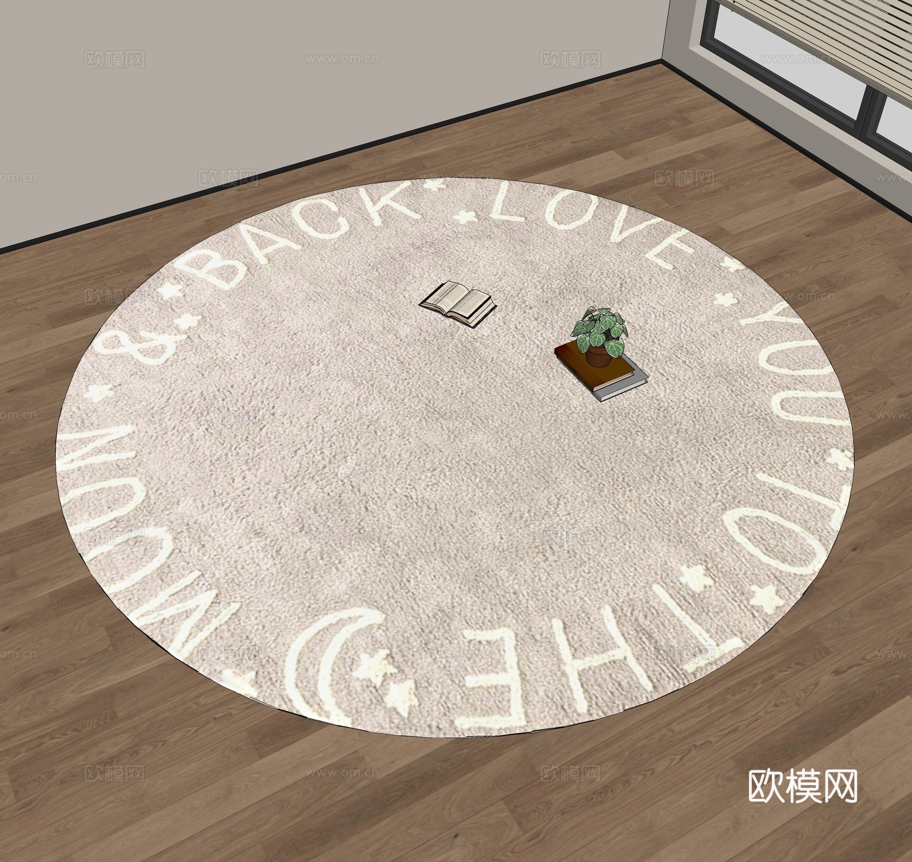 现代地毯 圆毯 简约地毯 奶油侘寂毛绒地毯 民宿地毯su模型