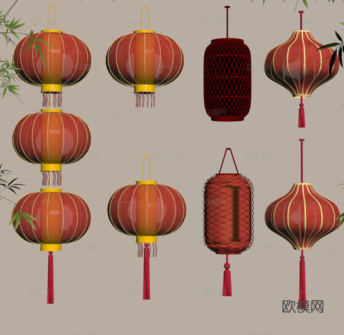 红灯笼su模型