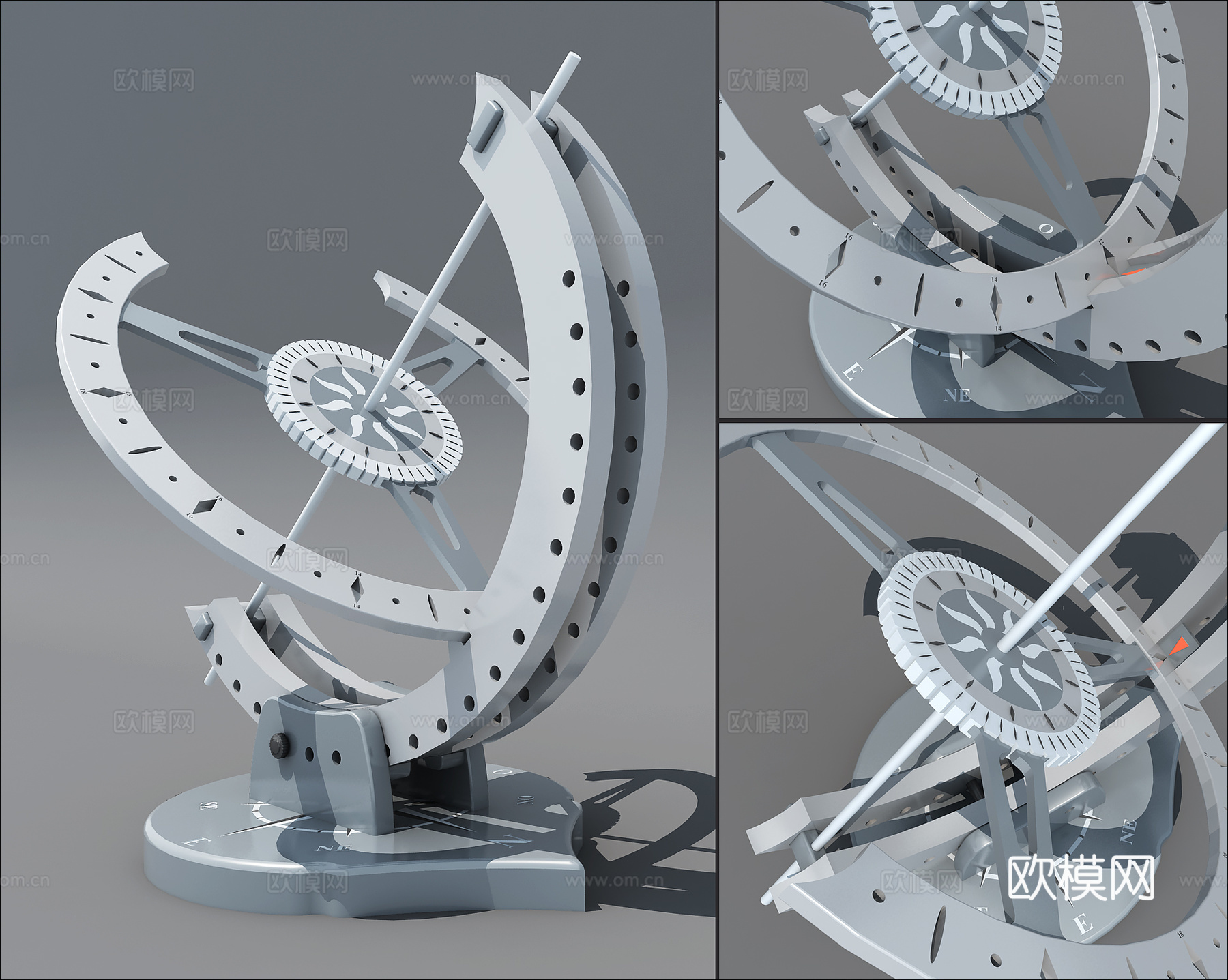 日晷 雕塑 城市小品 广场雕塑3d模型