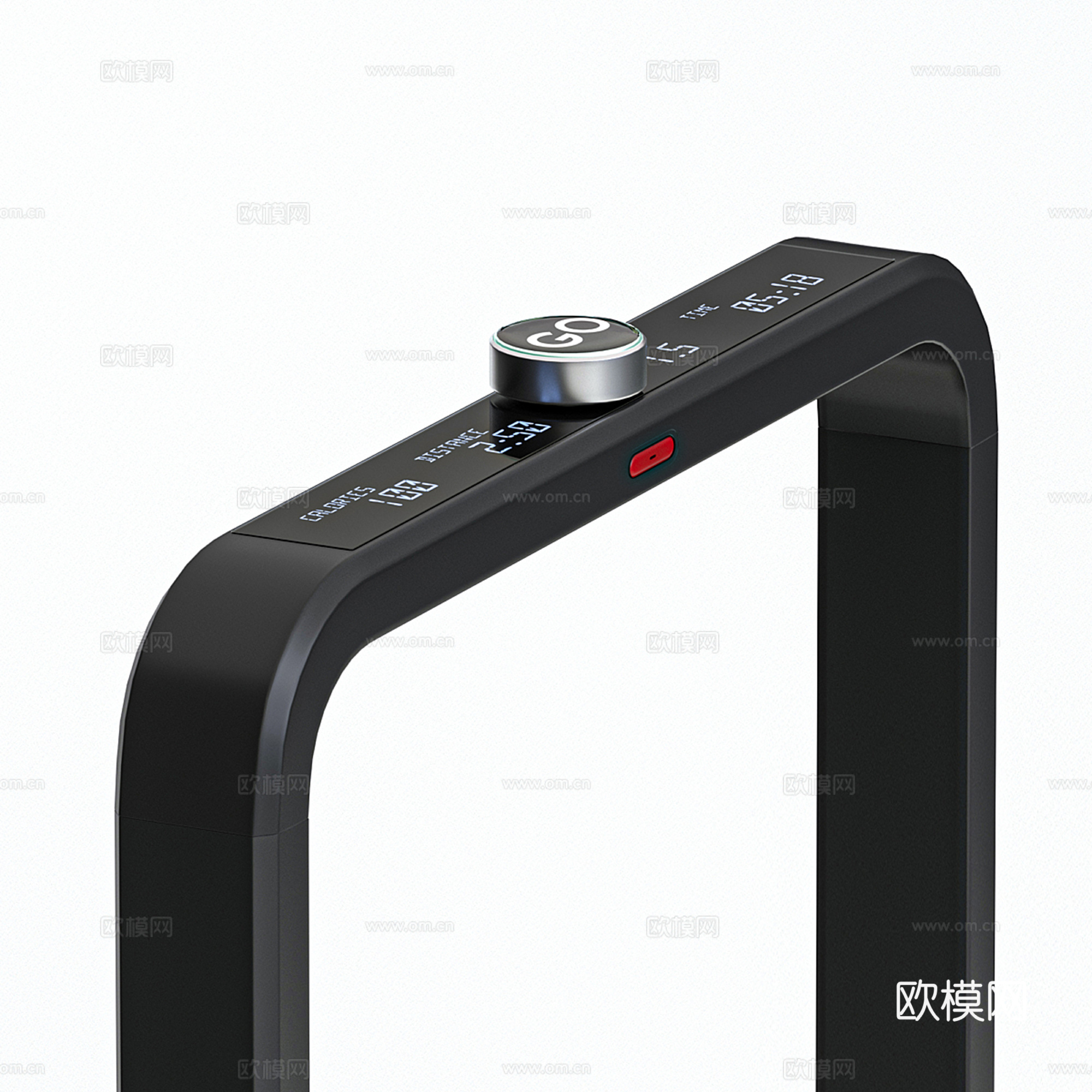 现代跑步机 走步机 健身器材su模型