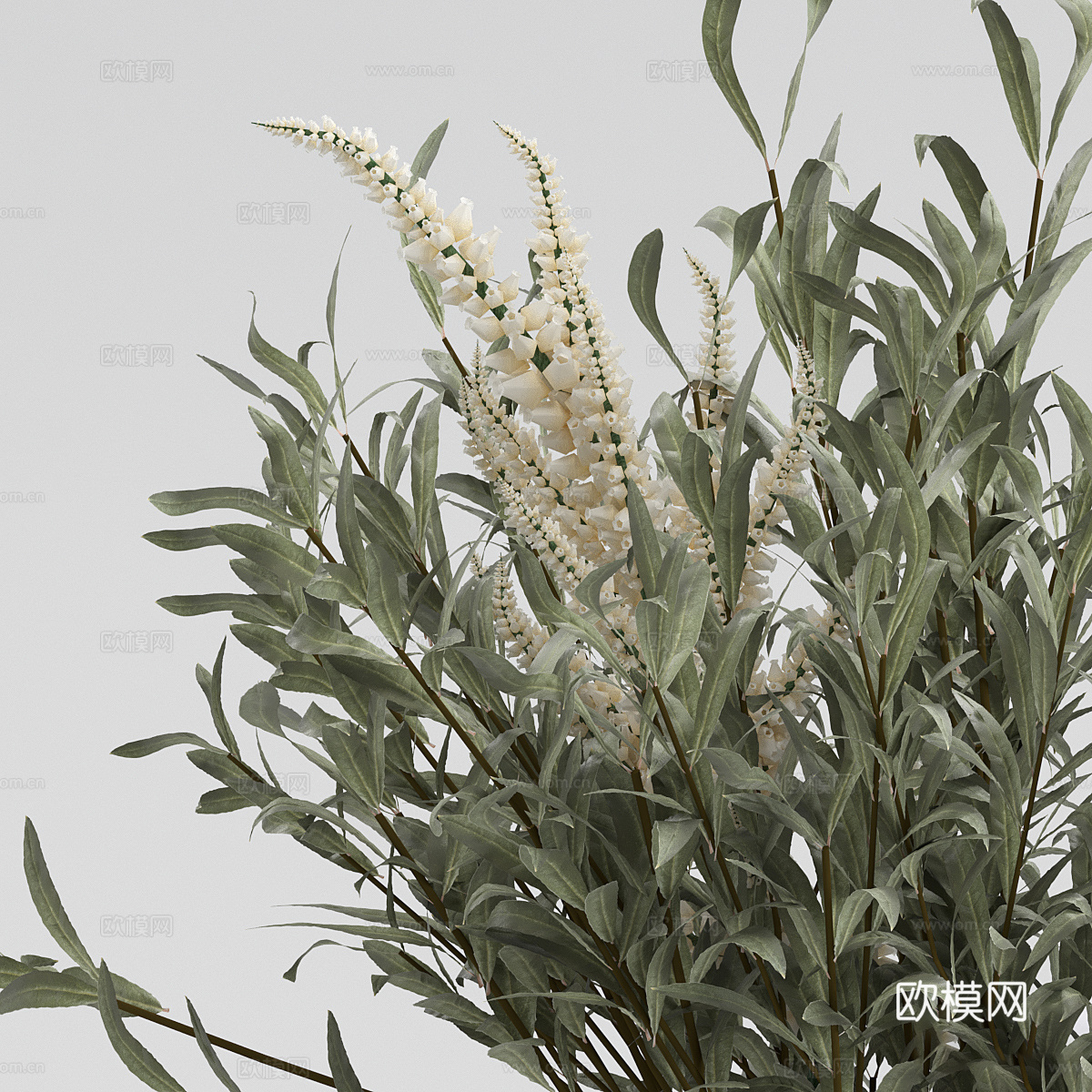 现代意式花瓶花艺3d模型