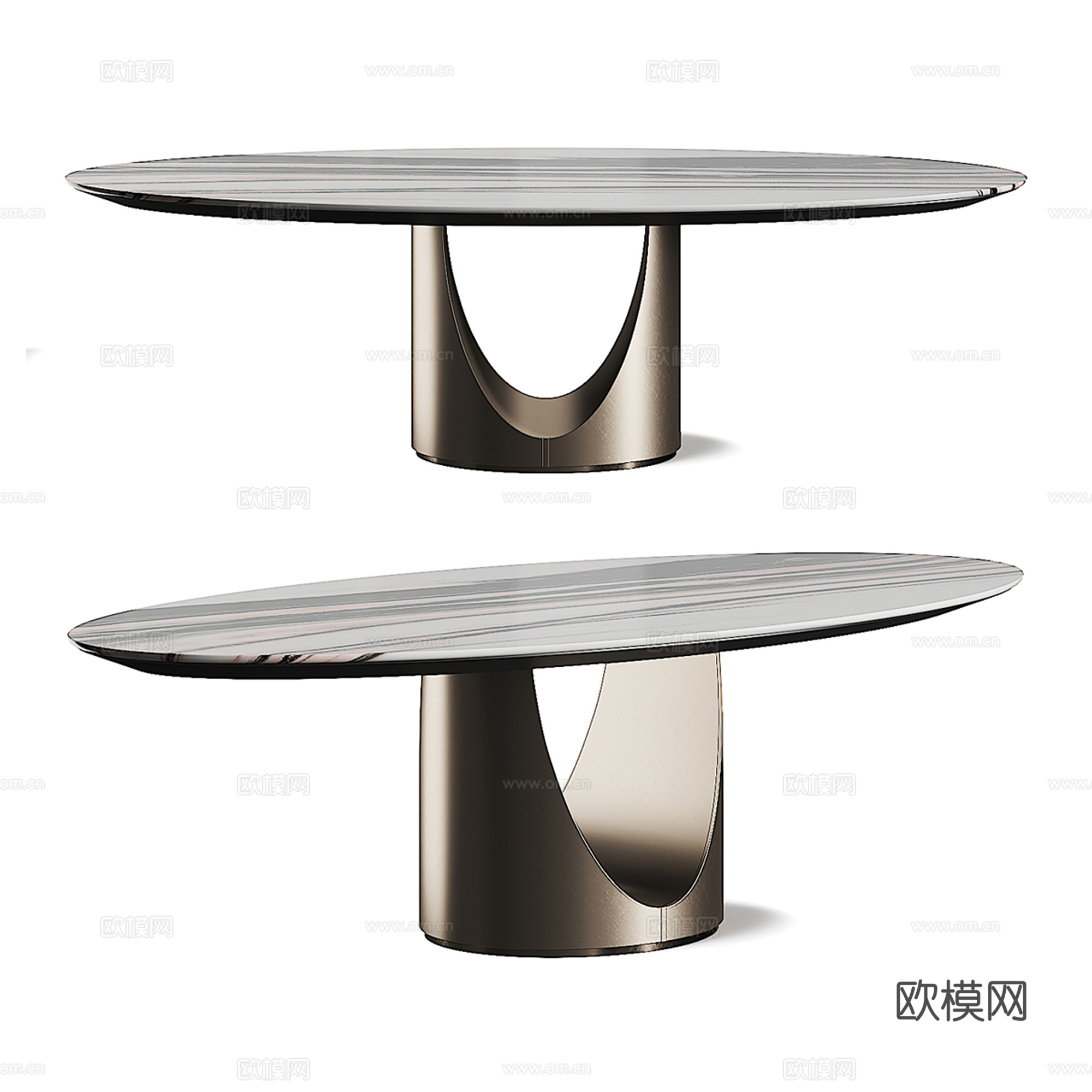 现代轻奢餐桌su模型
