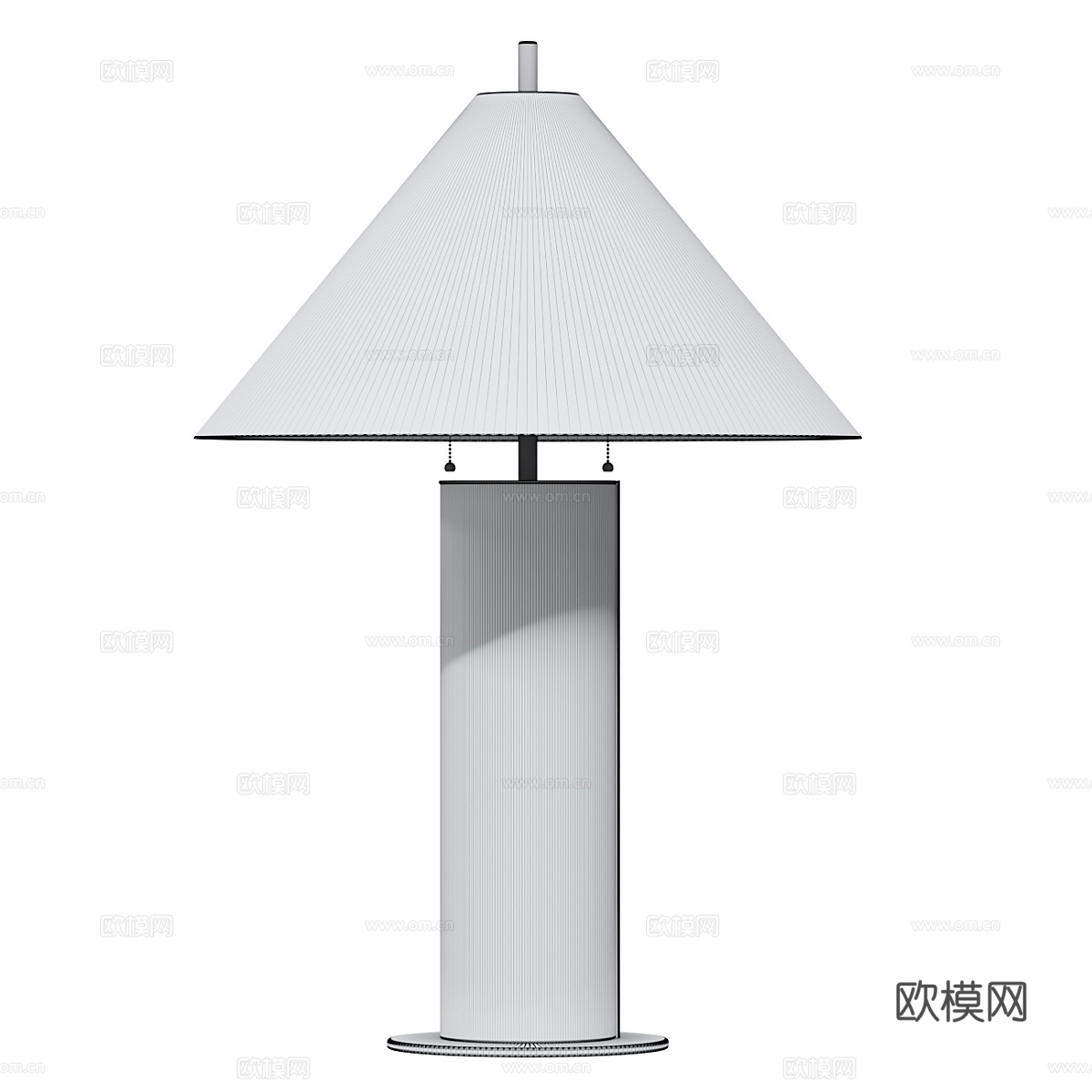 新中式侘寂台灯3d模型