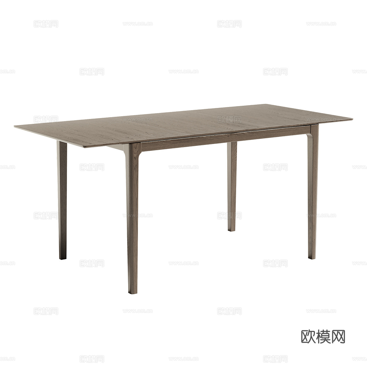现代意式实木餐桌3d模型