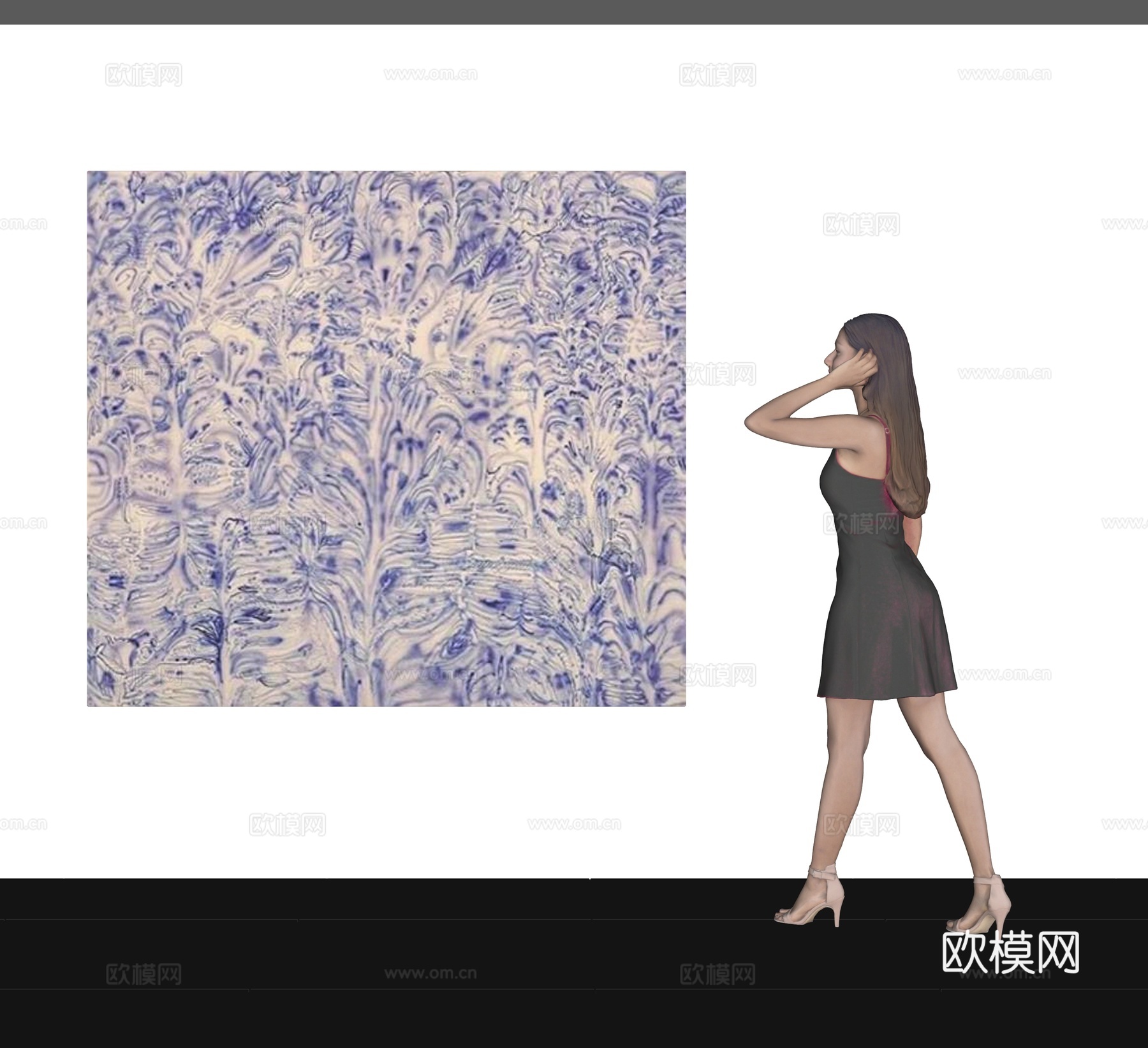 现代艺术画su模型