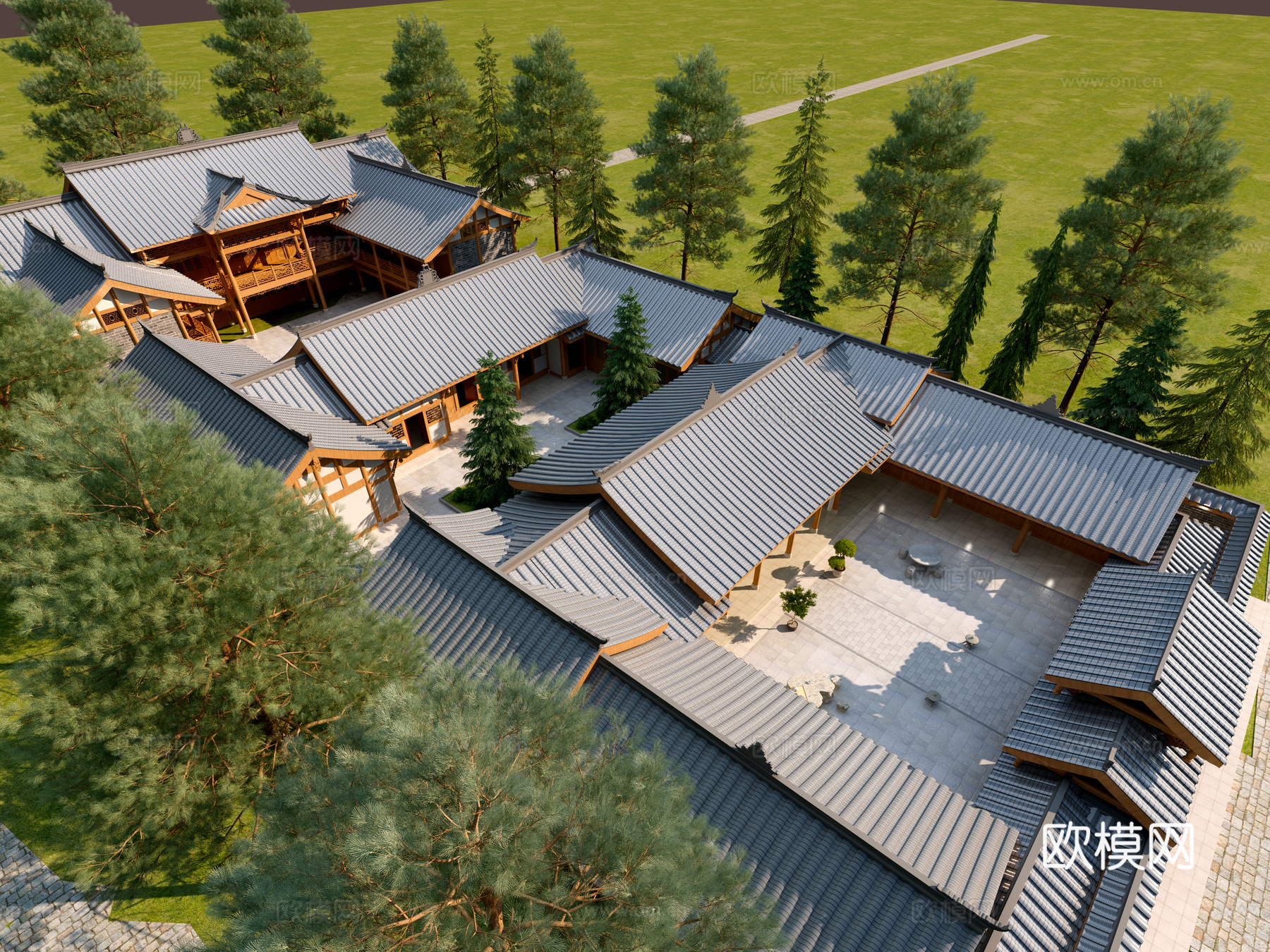 古建 庙宇 祠堂 中式建筑 寺庙3d模型