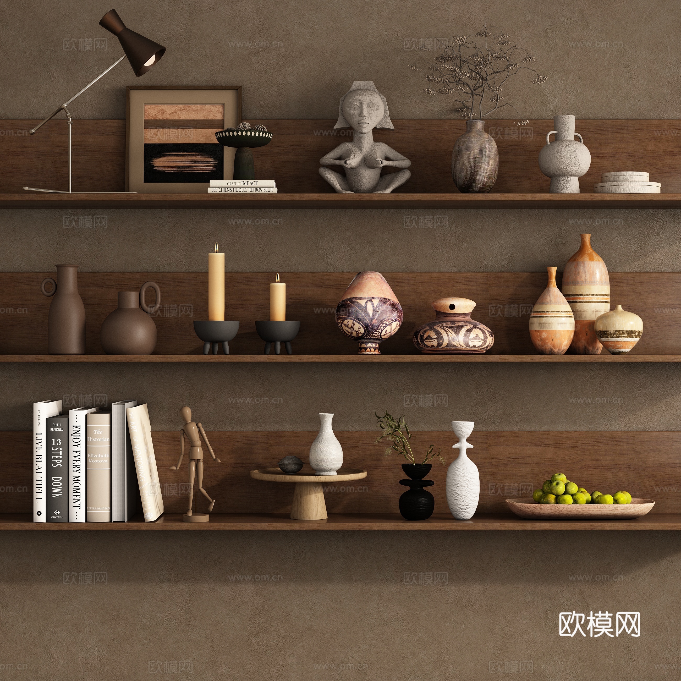 中古风饰品摆件 陶罐su模型