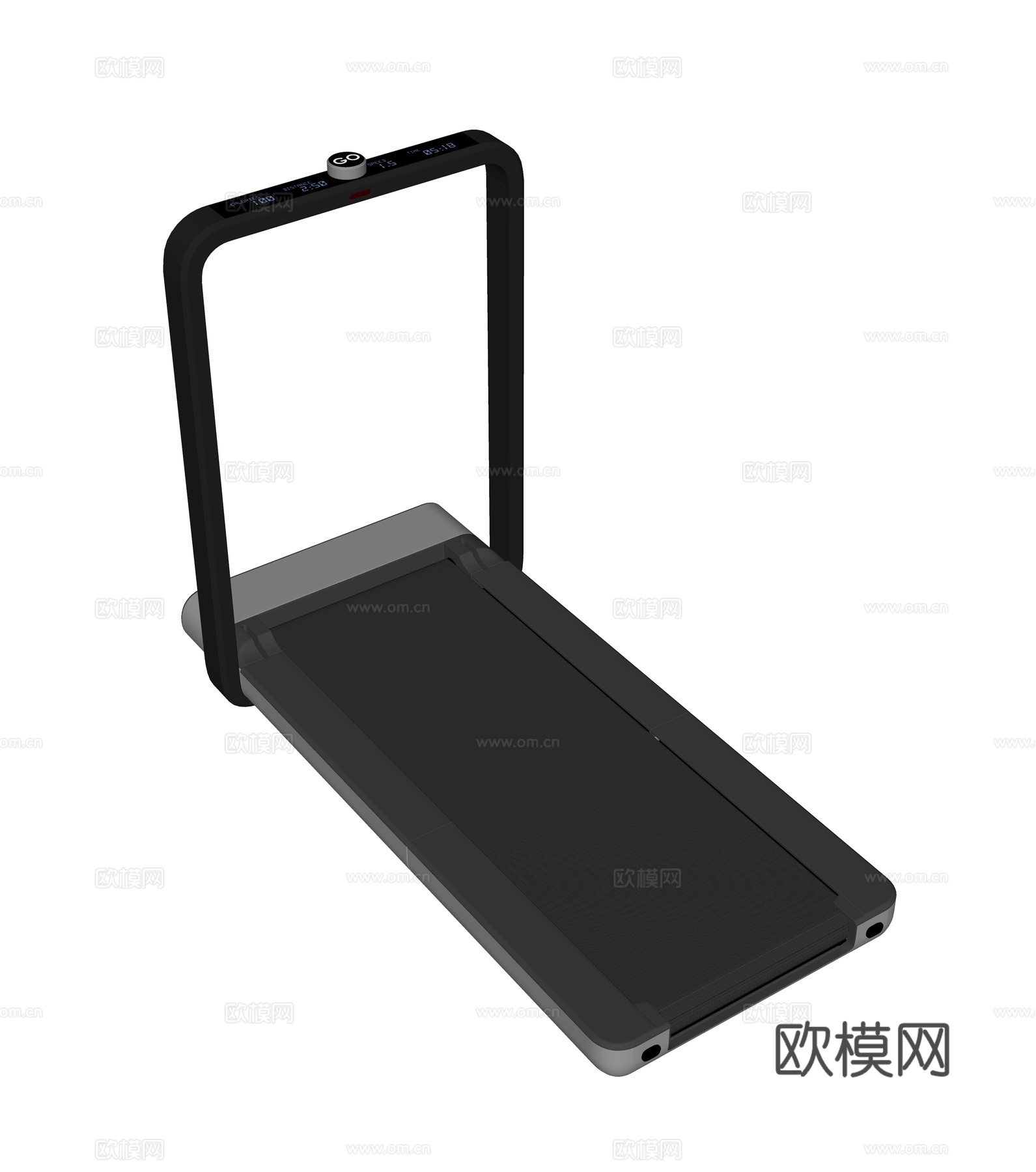 现代跑步机 走步机 健身器材su模型