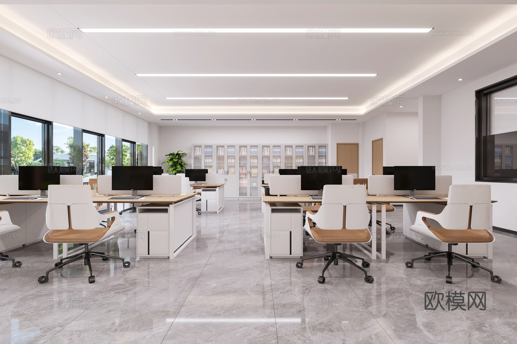 公共办公区3d模型